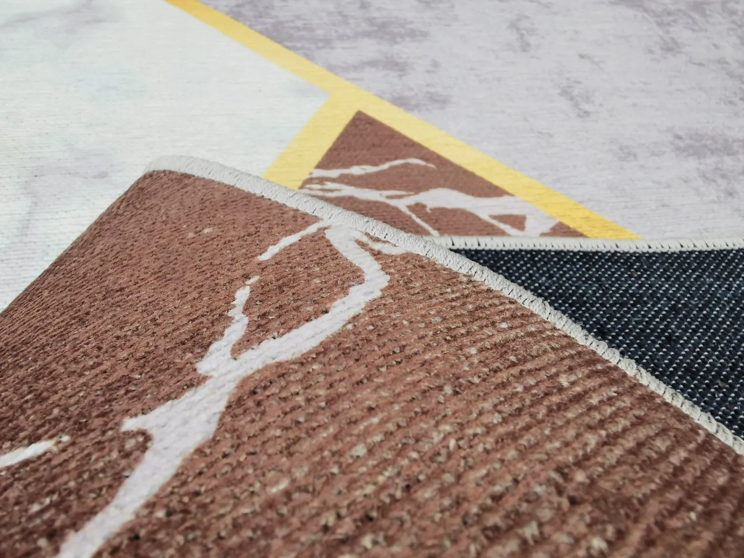 Wilton-tæppe - Savino (grå/hvid/brun)