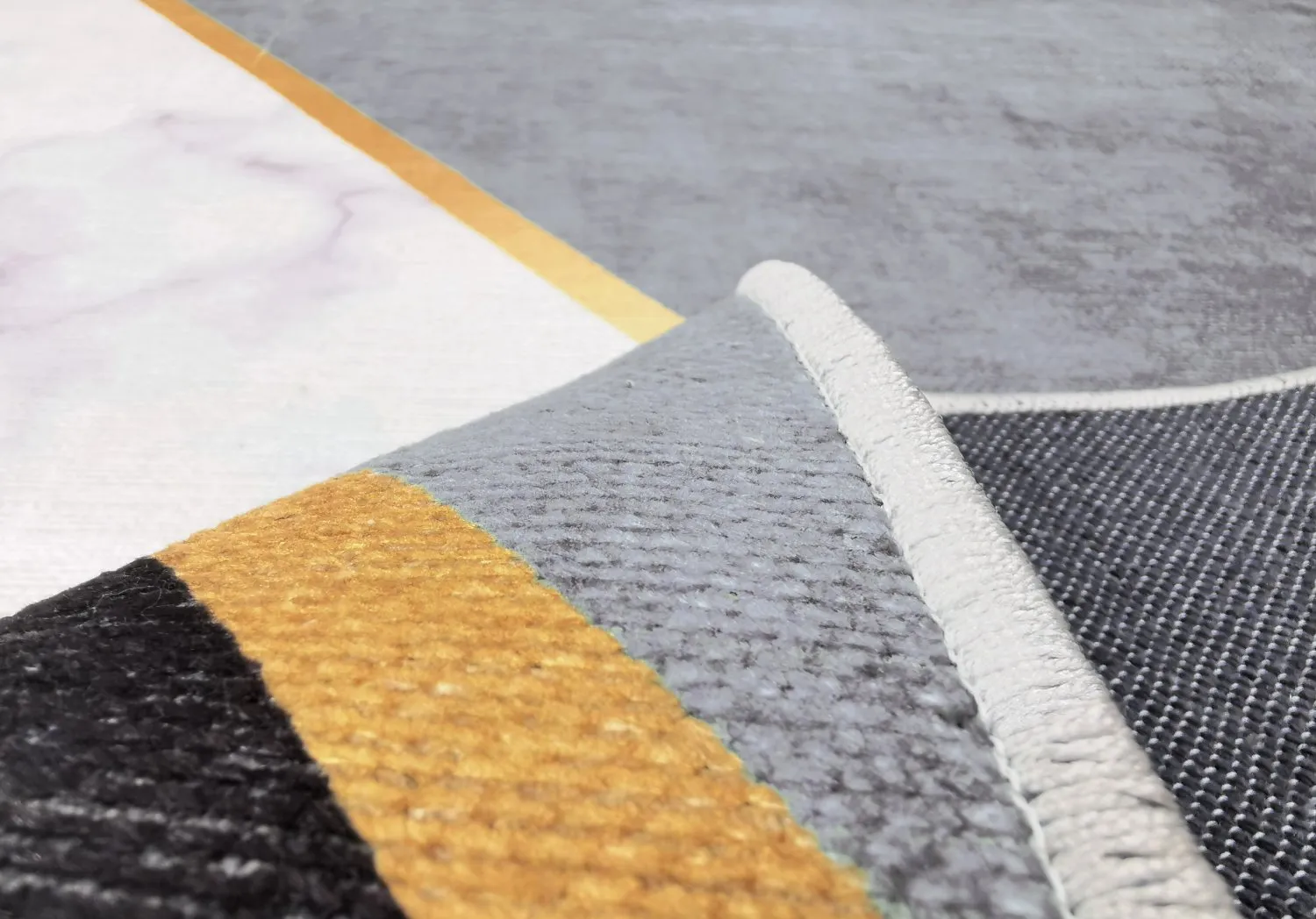 Wilton-tæppe - Savino (sort/hvid/grå)