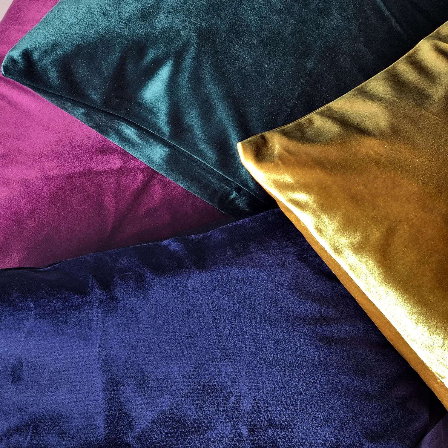 Pudebetræk - Puder af fløjl Marlyn (gul)