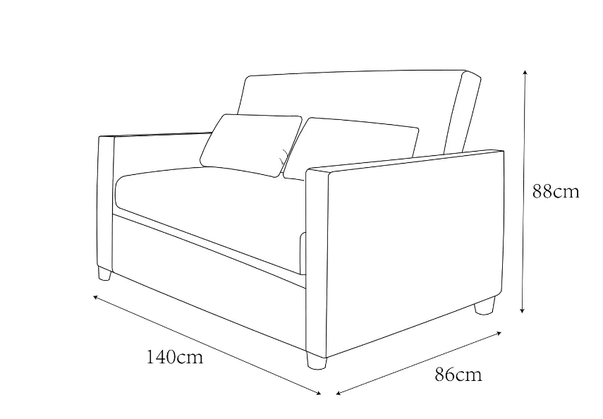 Sovesofa (lænestol) - San Francisco (hvid)