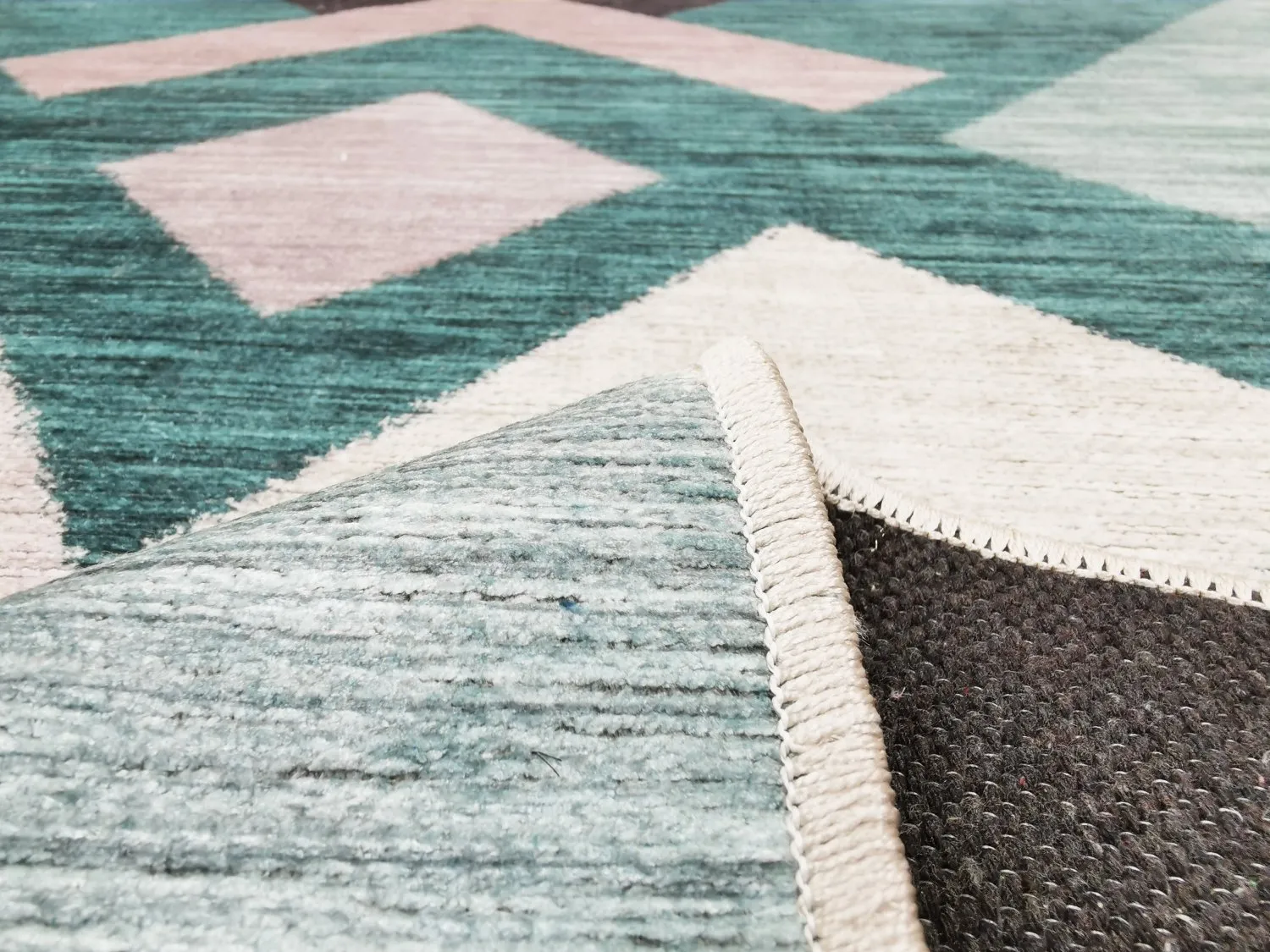 Wilton-tæppe - Temara (blå/multi)