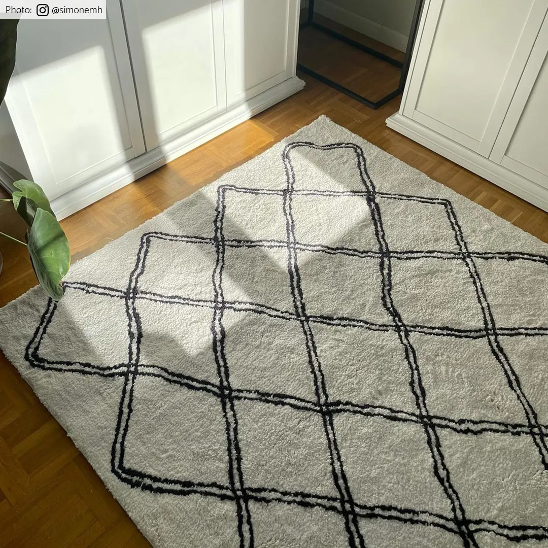 Ryatæpper - Morocco (sort/hvid)