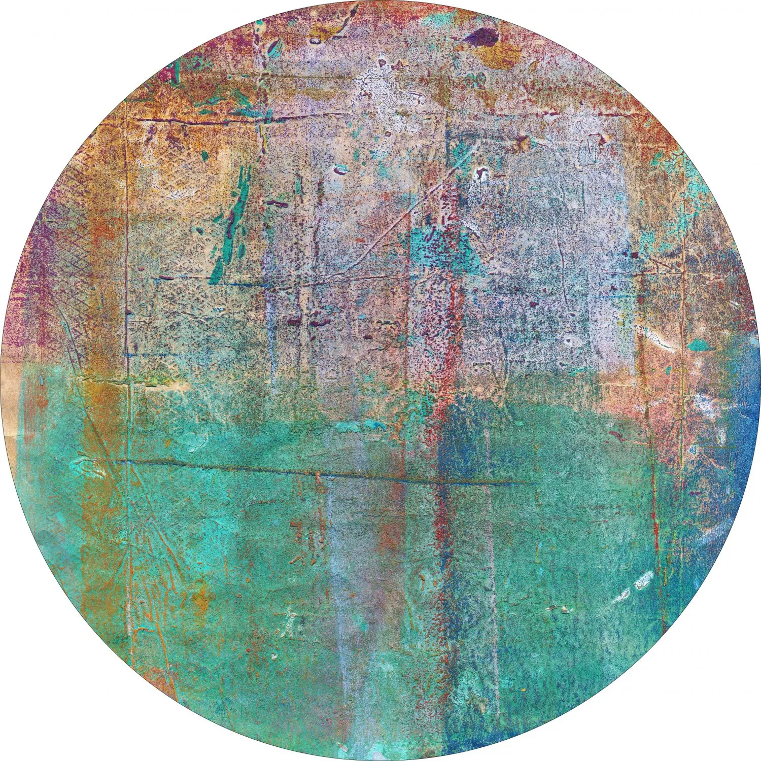 Rundt tæppe - Trento (multi)