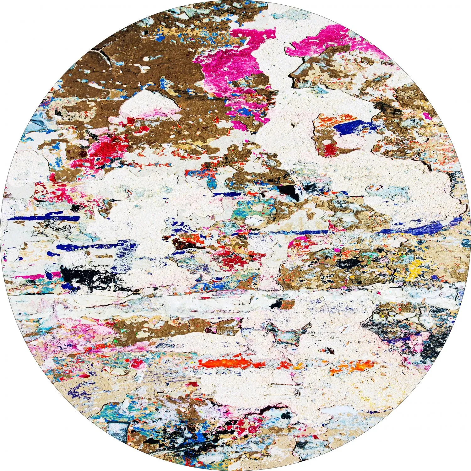 Rundt tæppe - Monza (multi)