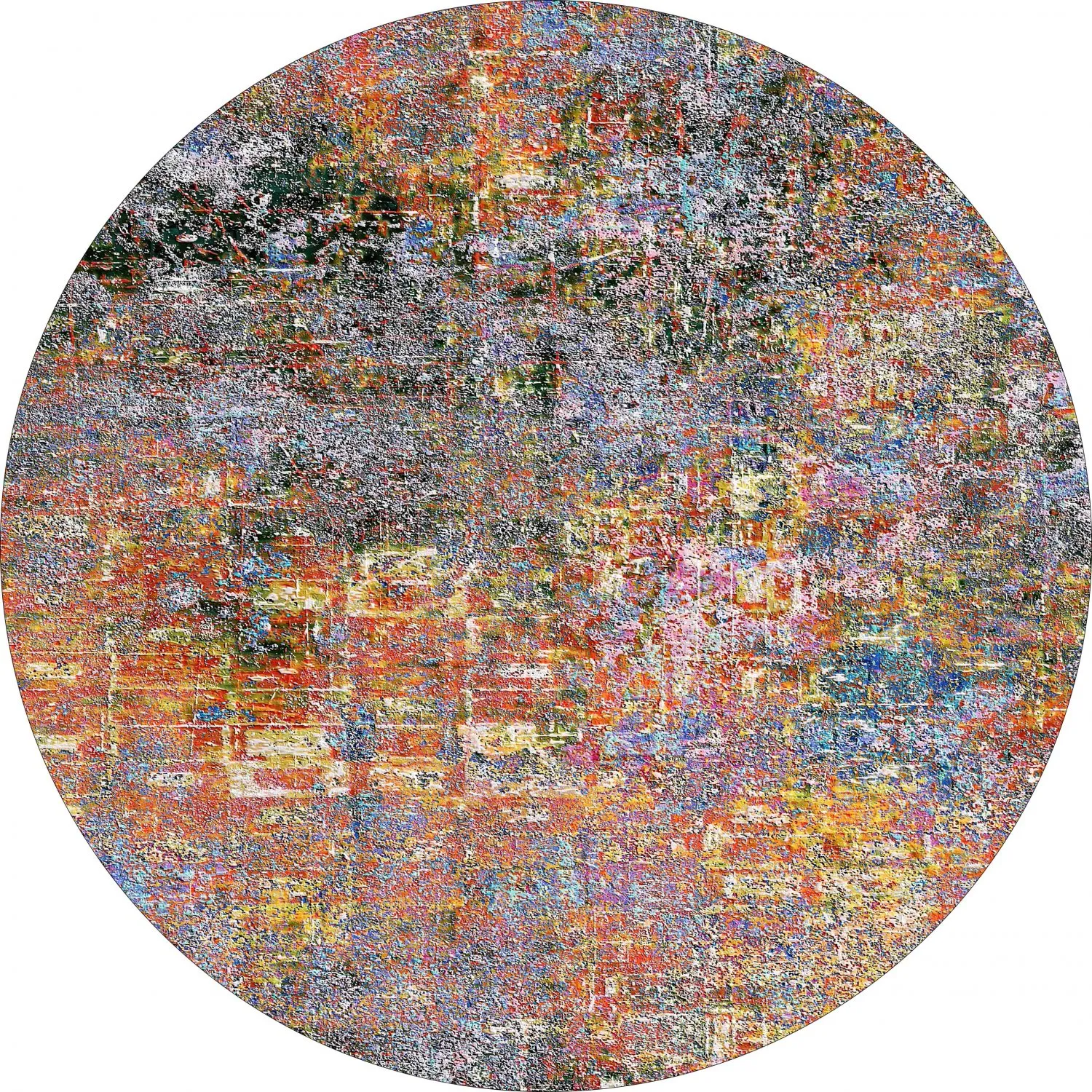 Rundt tæppe - Almonte (multi)