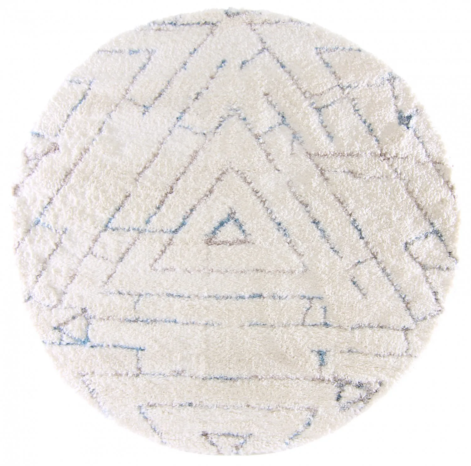 Runde tæpper - Valencia (blå/multi)
