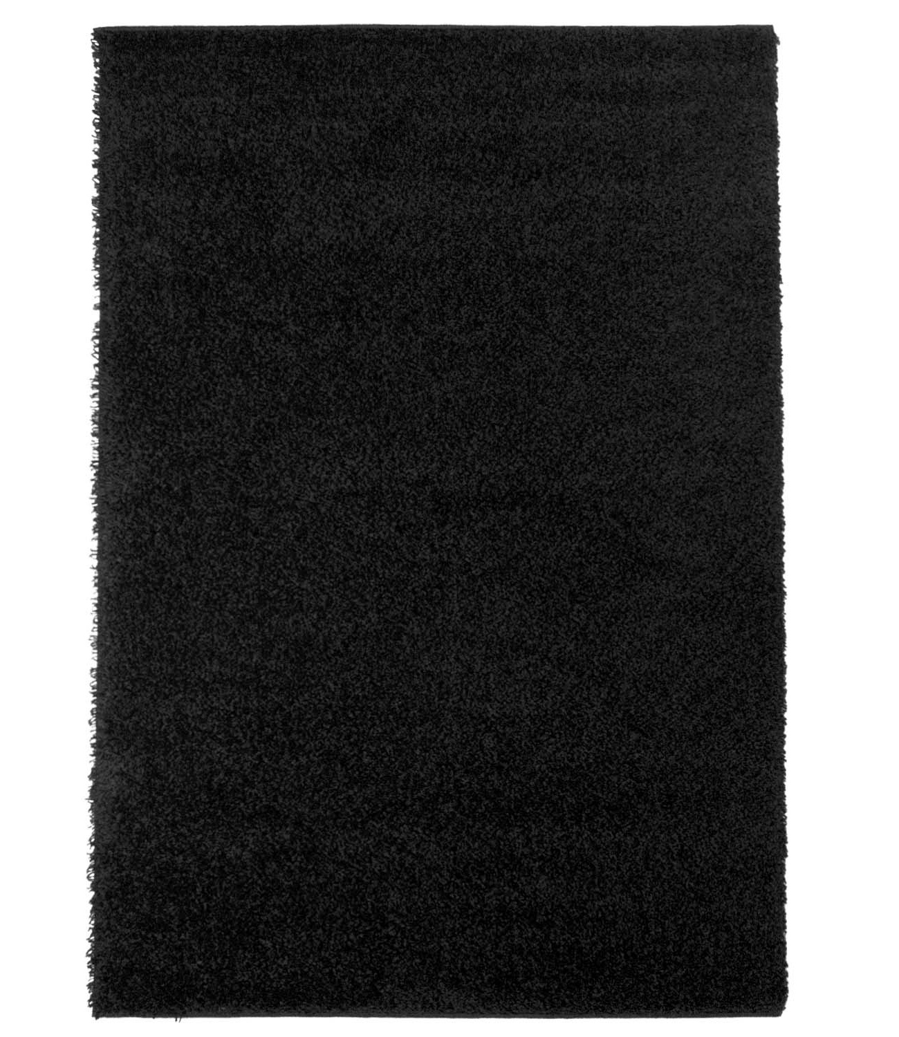 Trim ryatæppe rya tæppe sort rund 60x120 cm 80x 150 cm 140x200 cm 160x230 cm 200x300cm