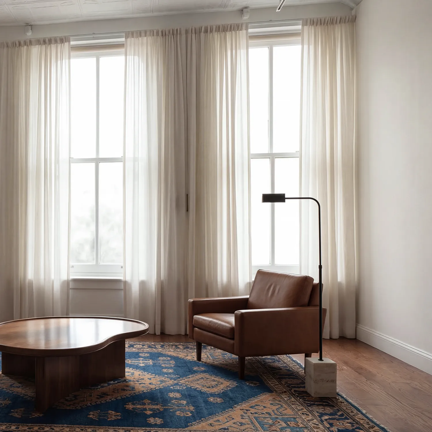 Gardiner 2-pak - Linnedgardin Noemi (beige)