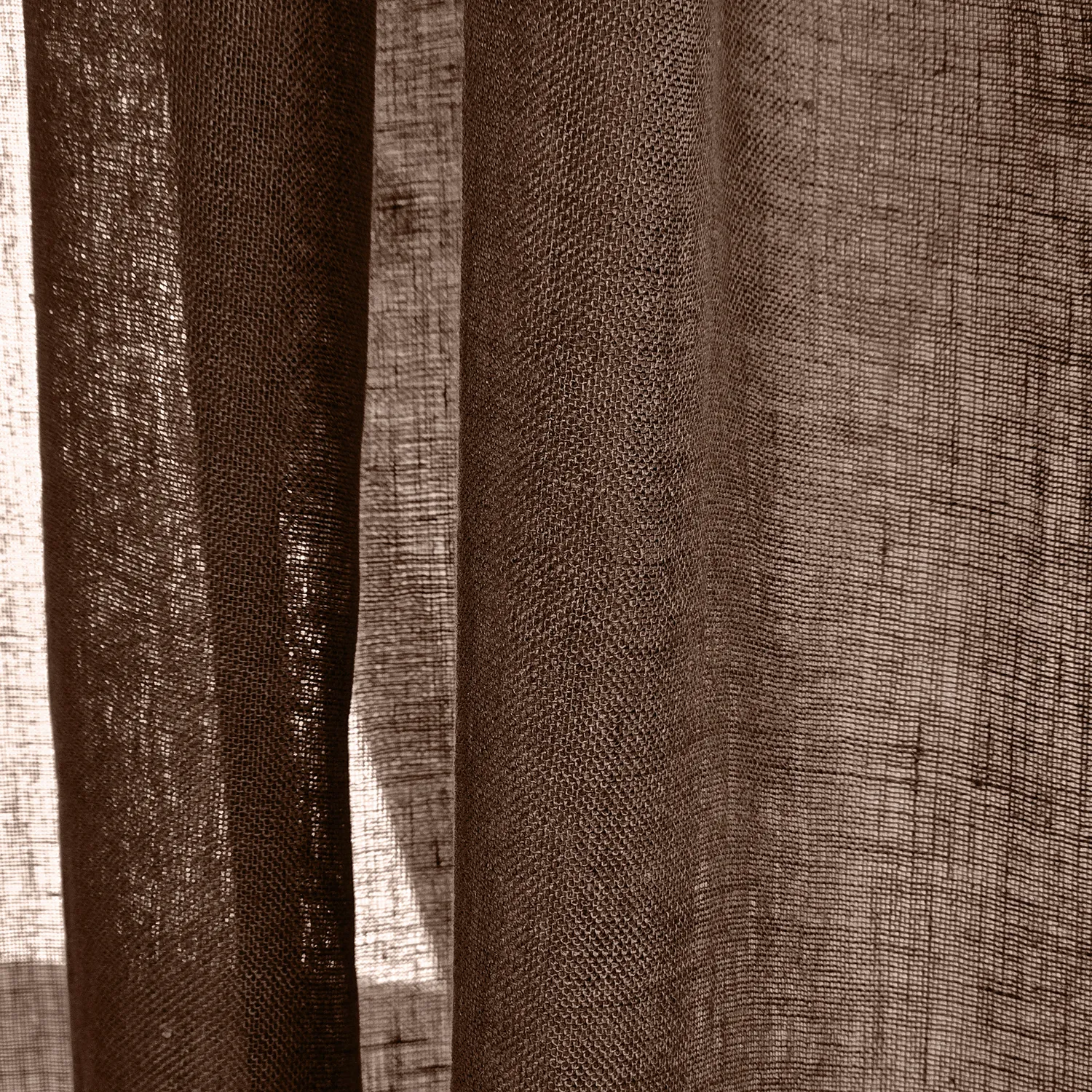 Gardiner 2-pak - Linnedgardin Noemi (mørkebrun)