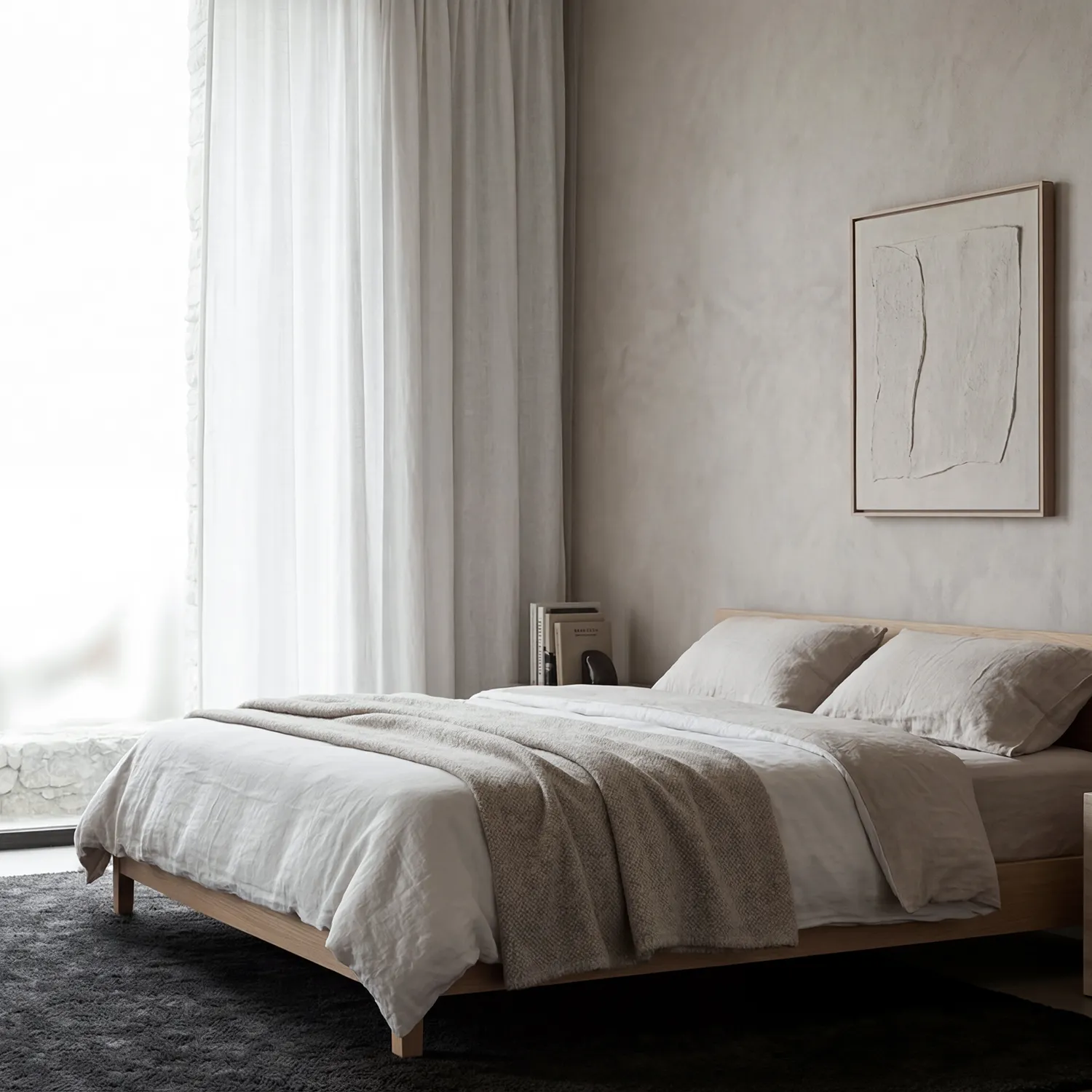 Gardiner 2-pak - Linnedgardin Noemi (hvid)