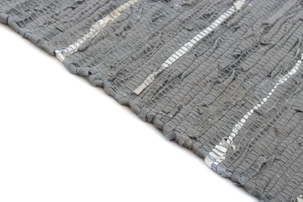 Kludetæppe - Nordal Design (grå - 100 % læder)