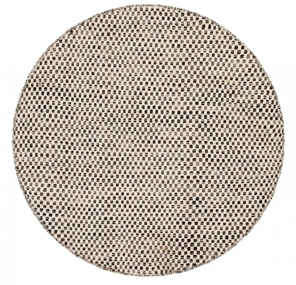 Runde tæpper - Jenim (sort/hvid)