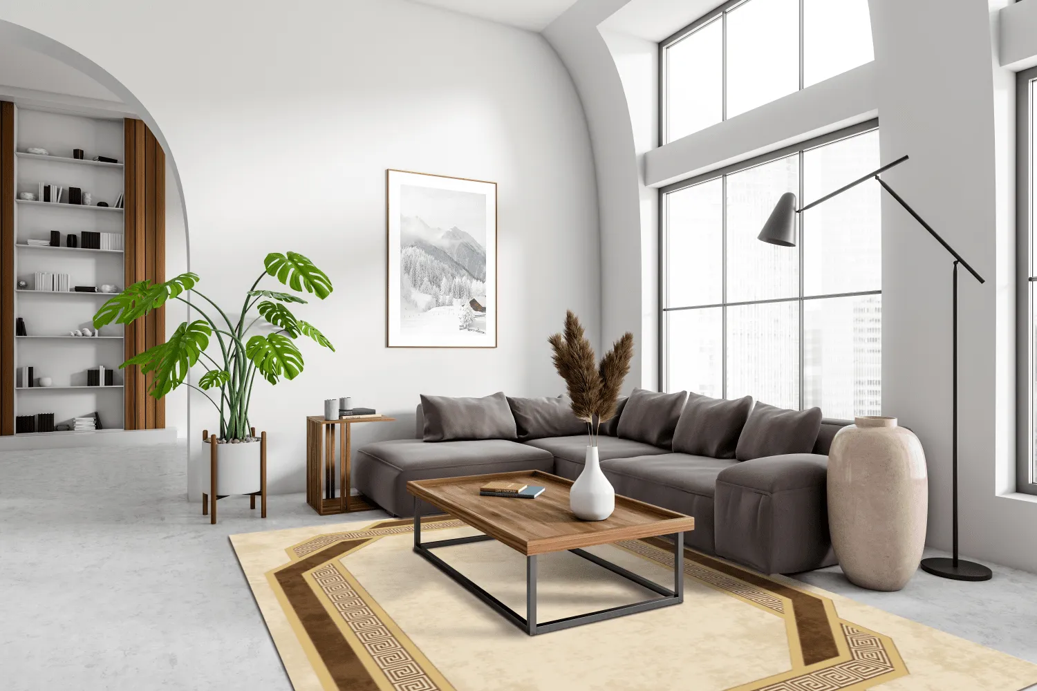 Wilton-tæppe - Olympia (beige/brun)