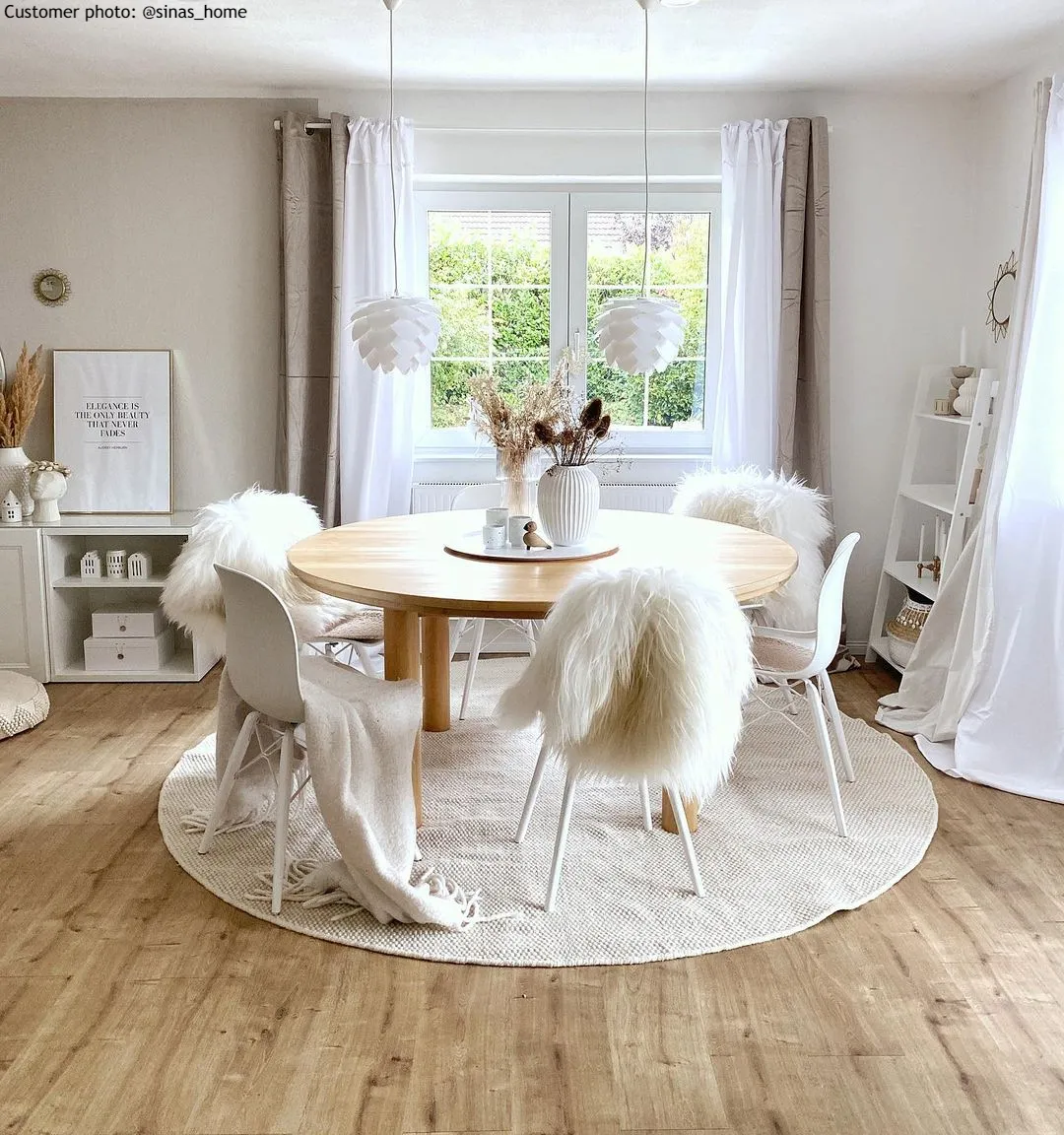 Runde tæpper - Otago (hvid)