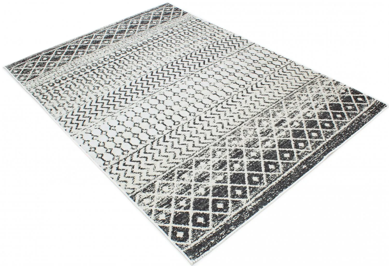 Wilton-tæppe - Ovada (sort/hvid)