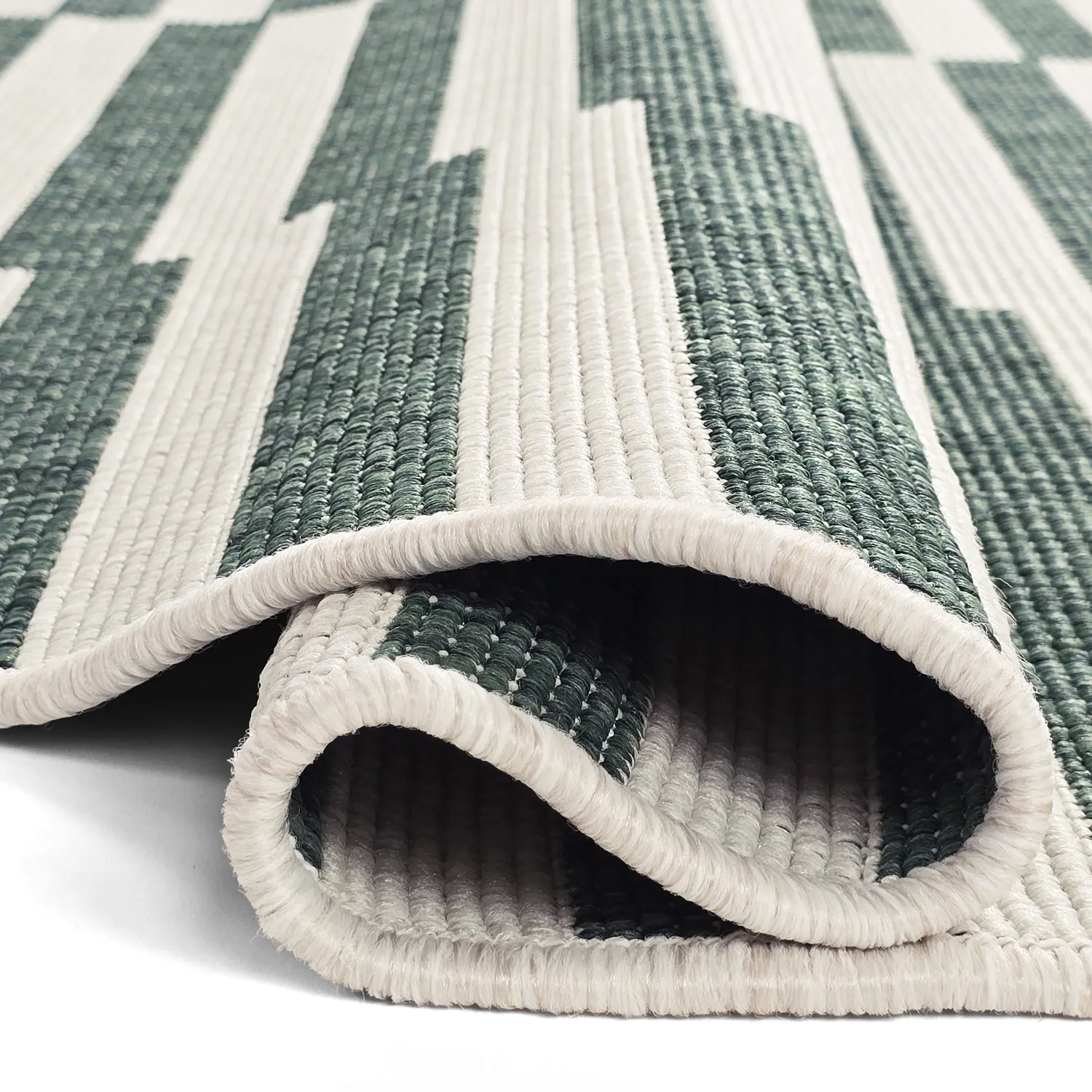 Rundt tæppe - Indoor/Outdoor Otto (grøn)