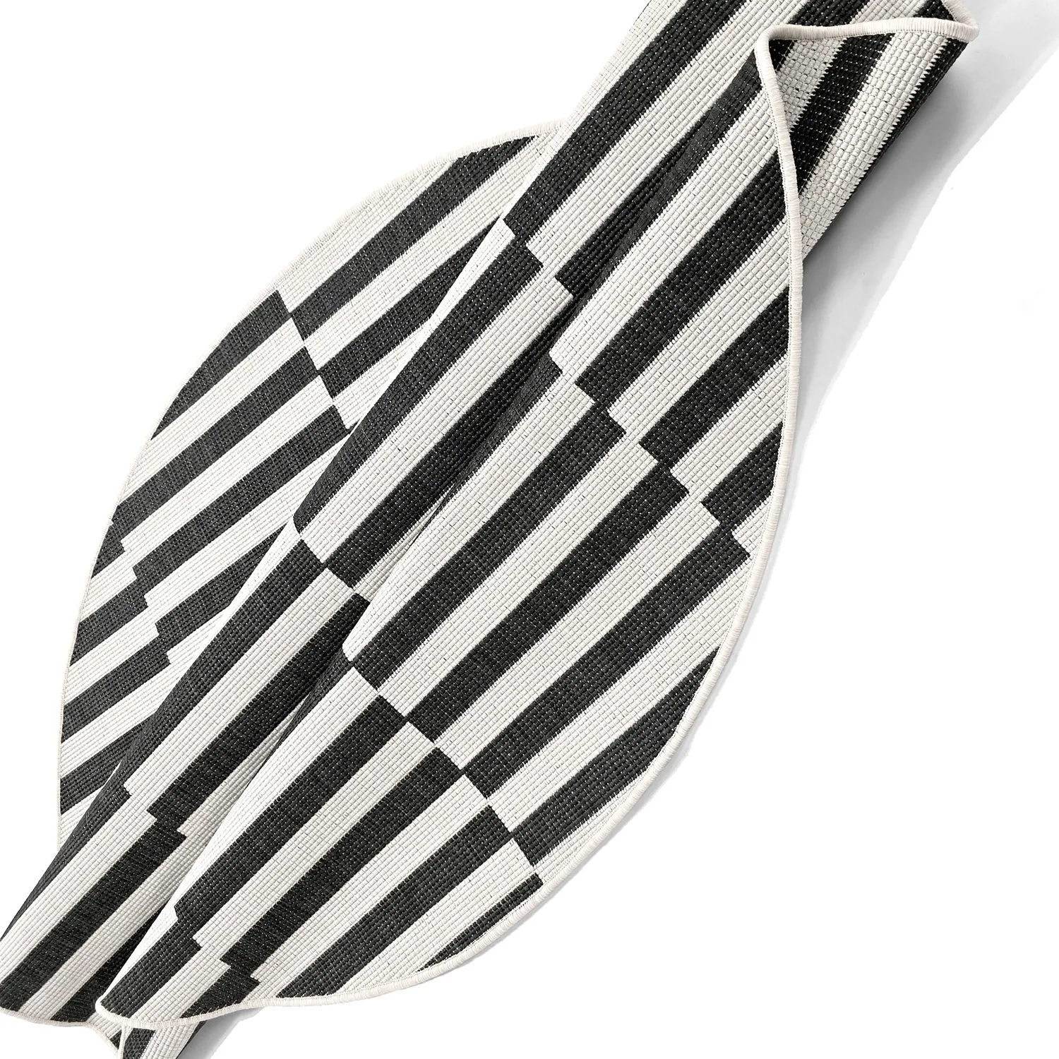 Rundt tæppe - Indoor/Outdoor Otto (sort)