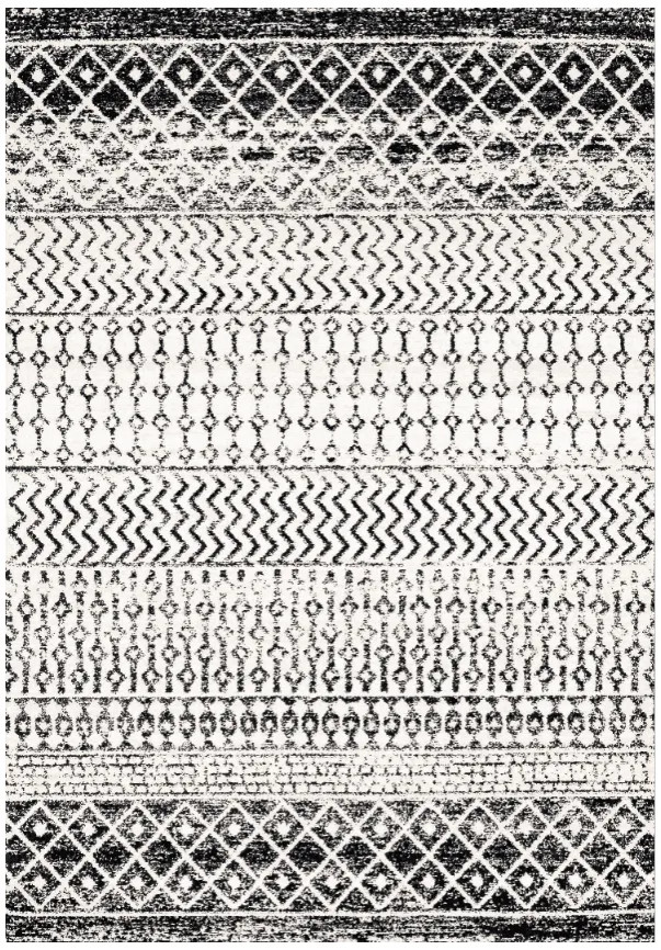 Wilton-tæppe - Ovada (sort/hvid)