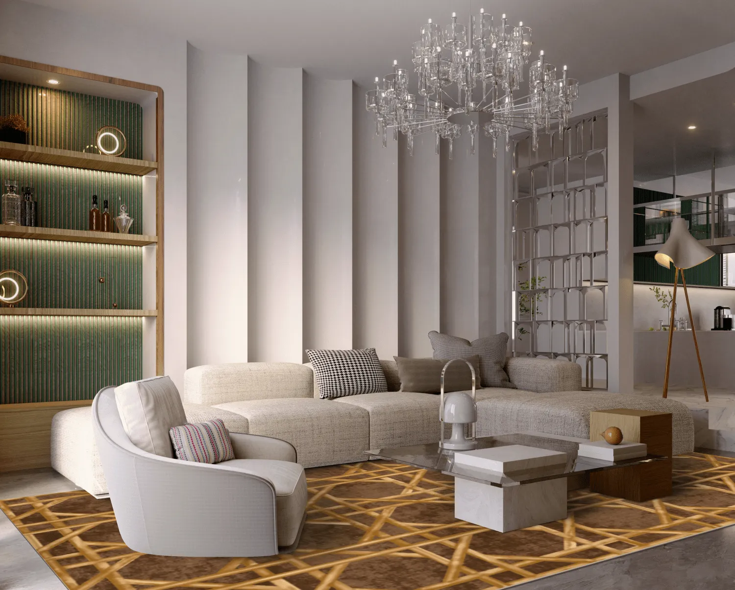 Wilton-tæppe - Pachino (brun/guld)