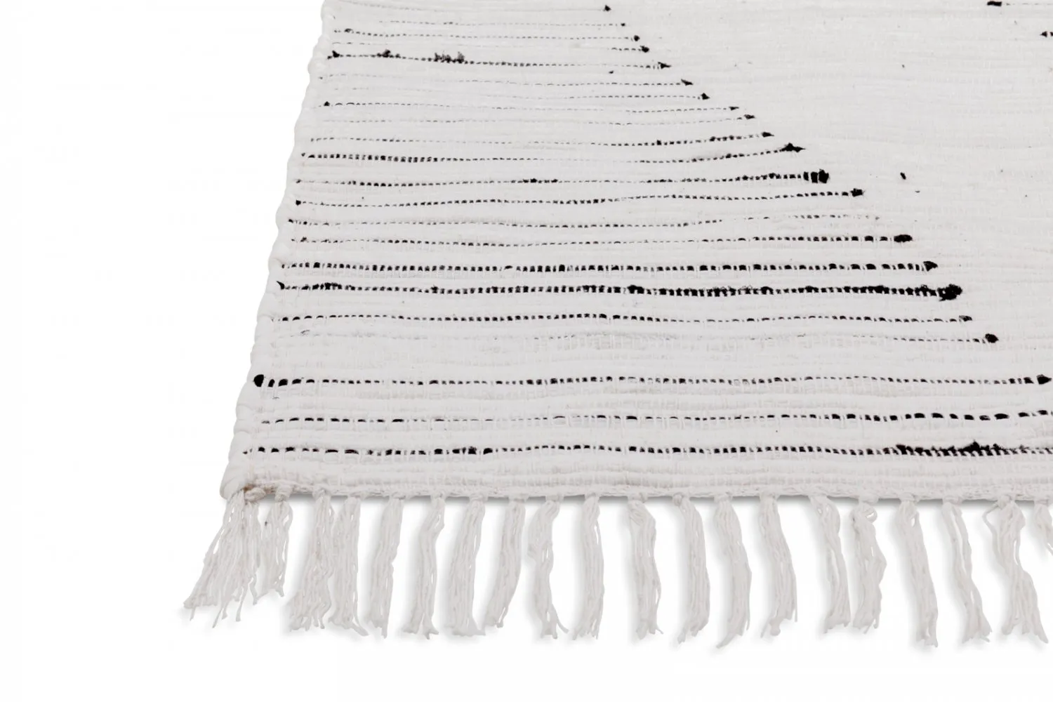 Kludetæppe - Palani (hvid/sort)