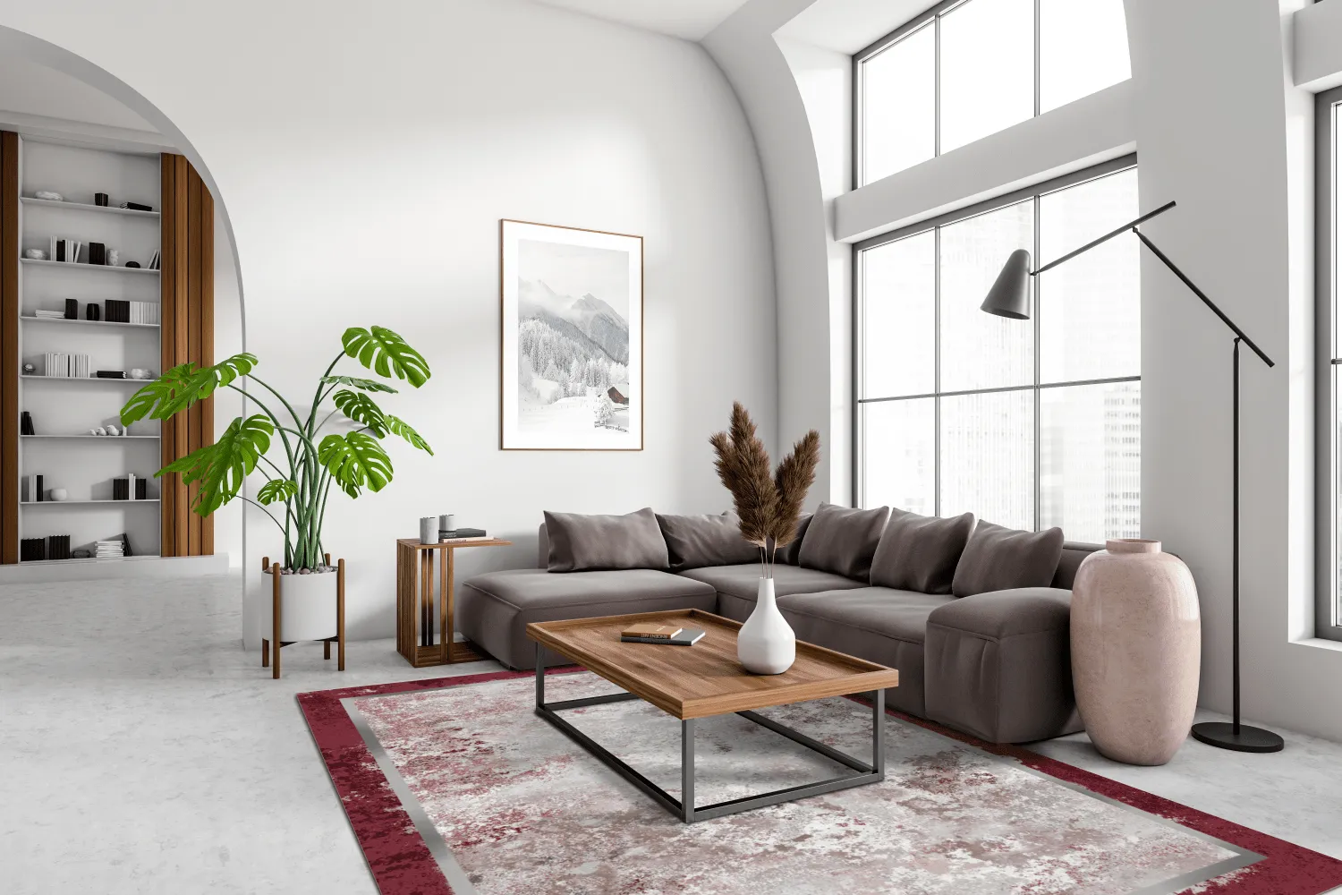 Wilton-tæppe - Peri (rød/multi)