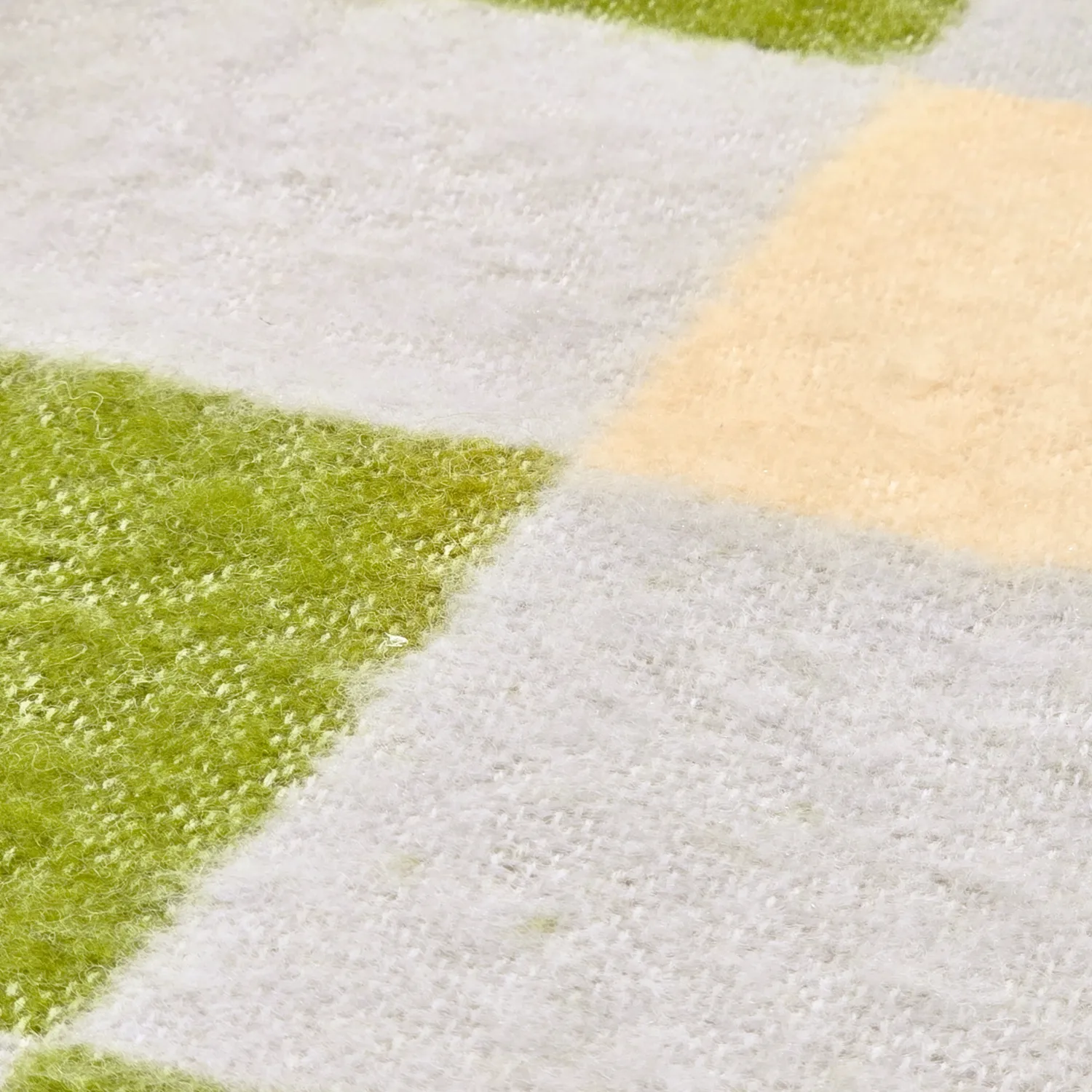 Tæpper - Uldmixplaid - Audrey Check (beige/grøn/lilla)