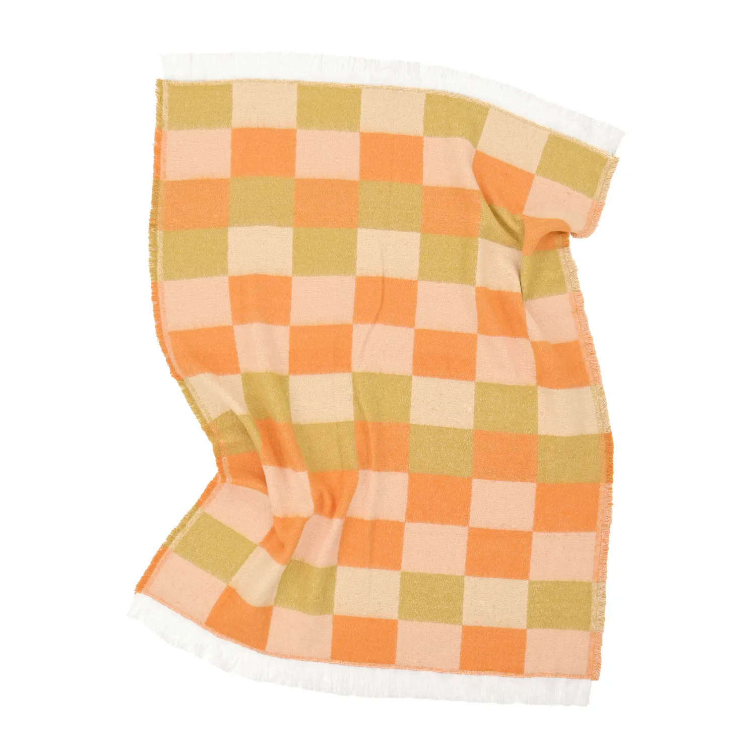 Tæpper - Uldmixplaid - Audrey Check (beige/gul/orange)