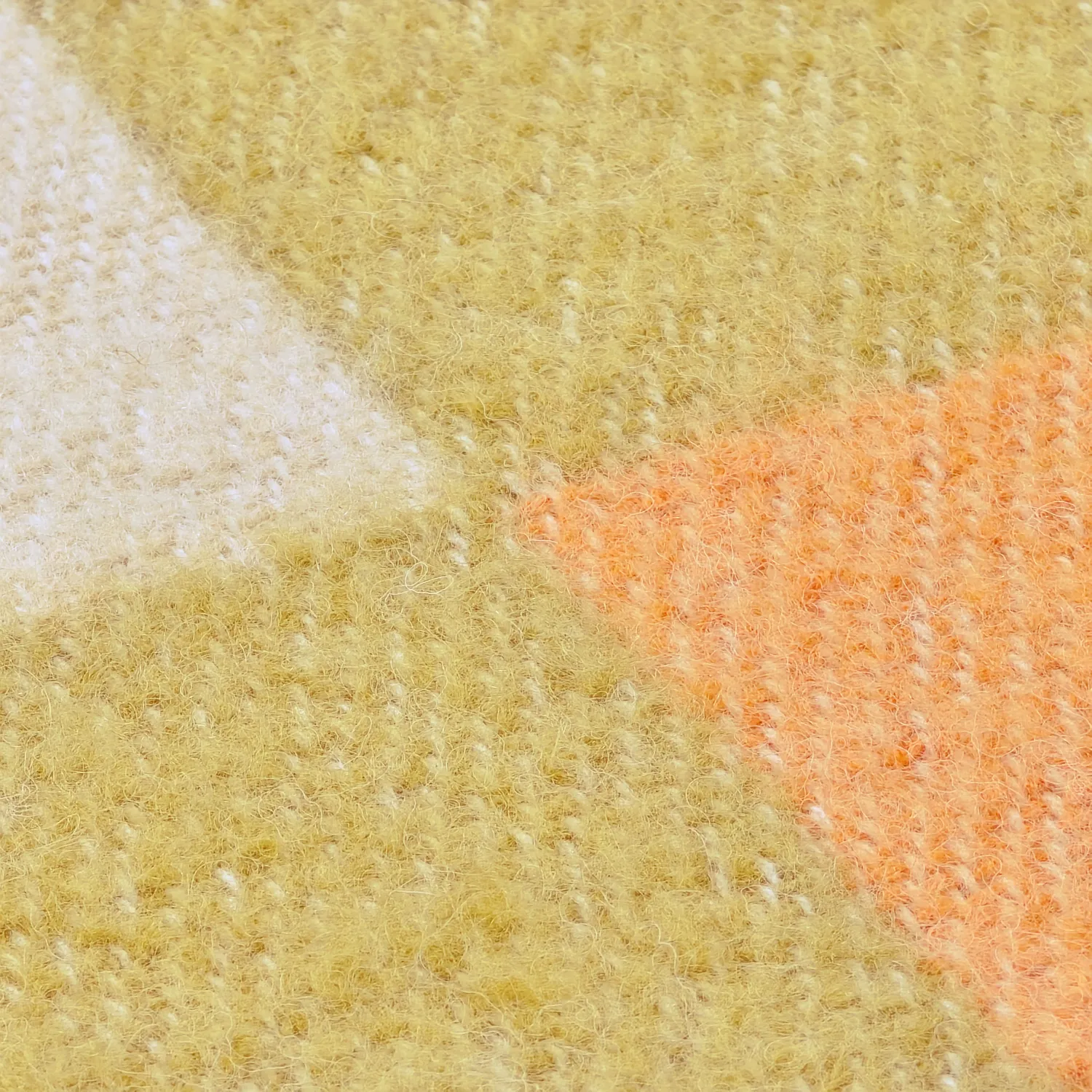 Tæpper - Uldmixplaid - Audrey Check (beige/gul/orange)