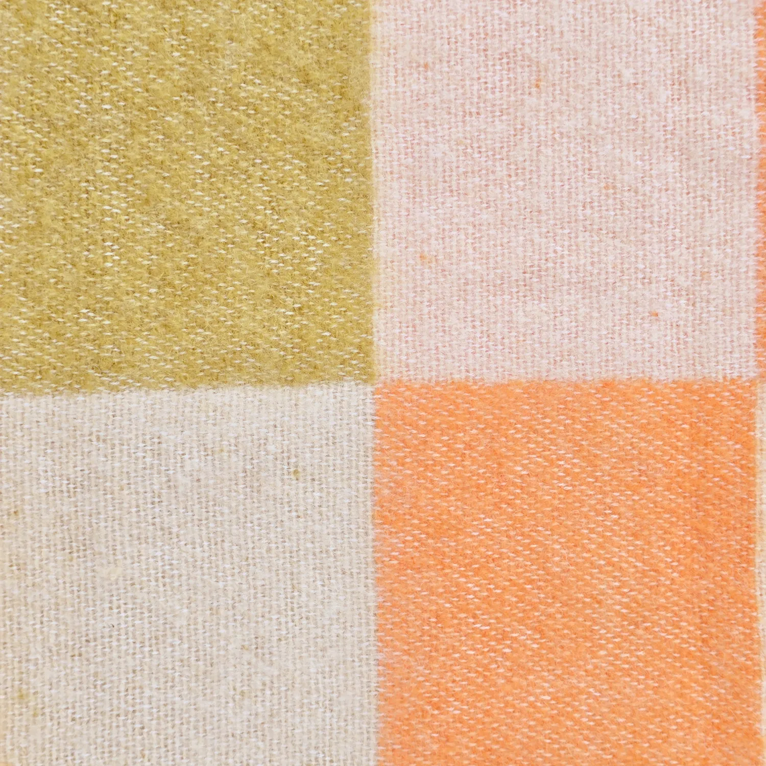 Tæpper - Uldmixplaid - Audrey Check (beige/gul/orange)