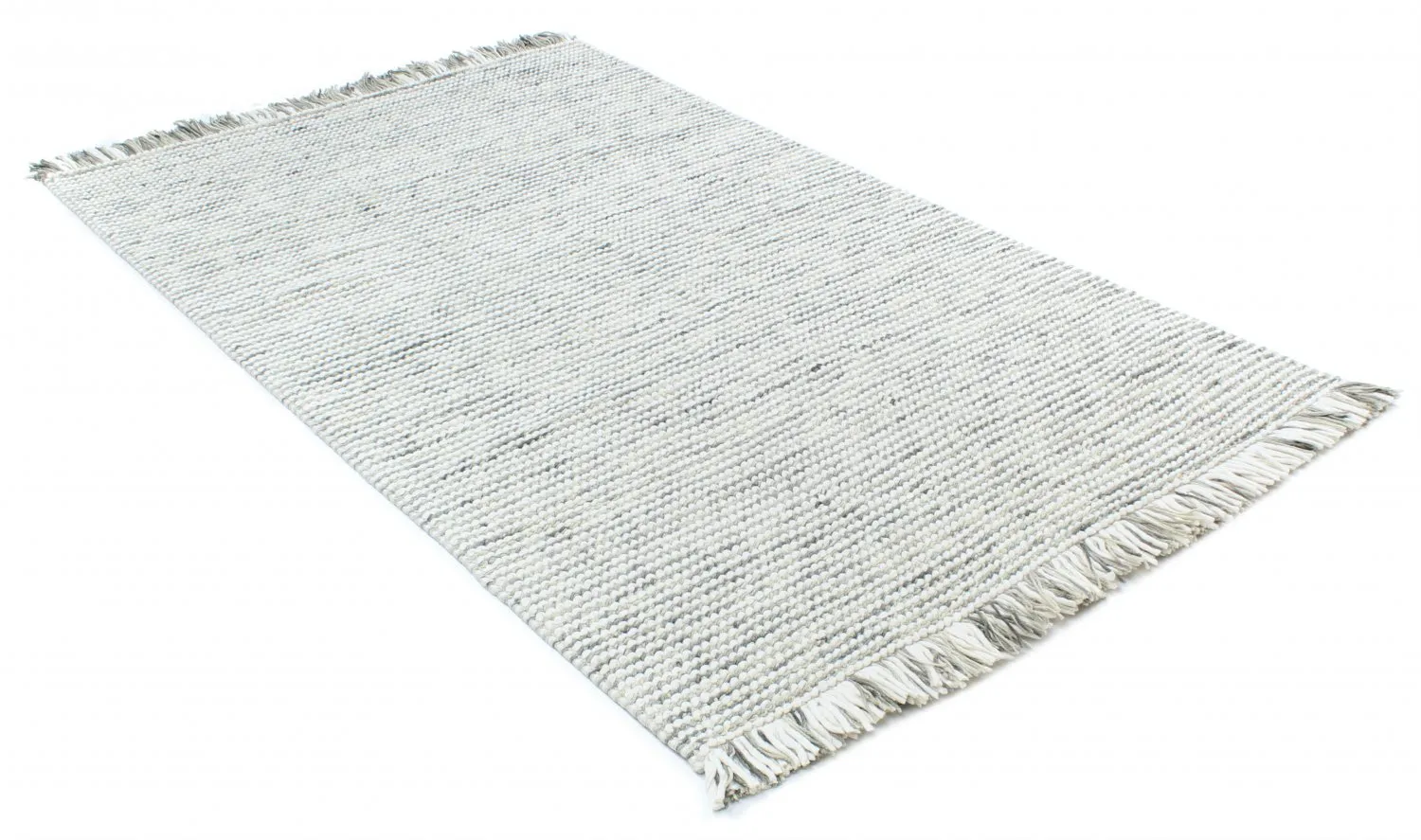 Uldtæppe - Plockton (grå/hvid/grøn)