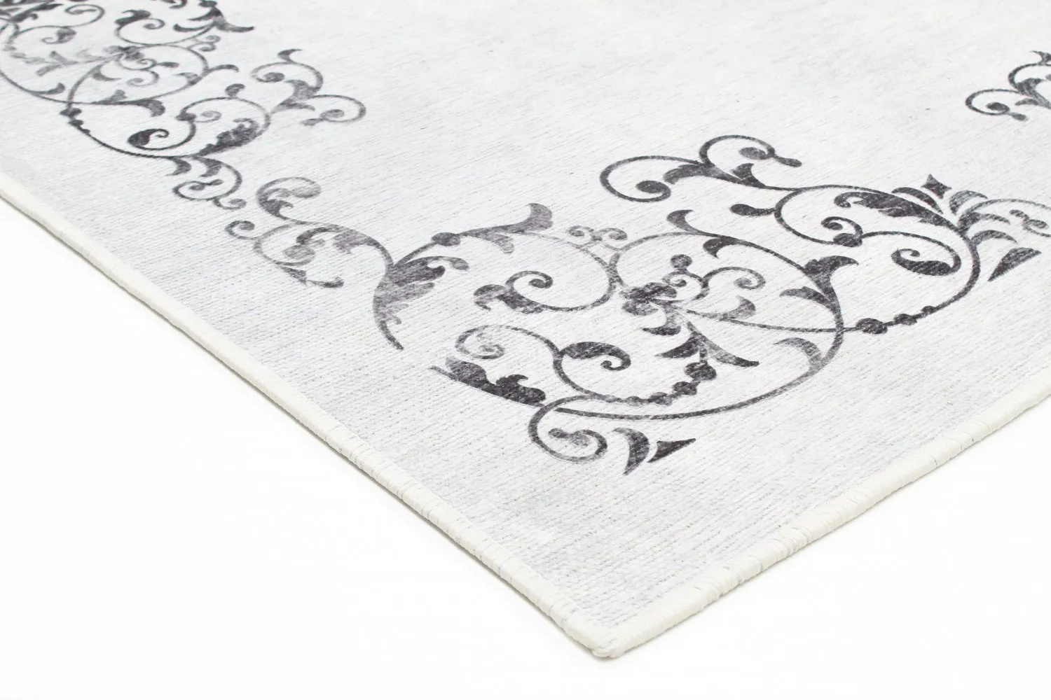 Wilton-tæppe - Santi (hvid/sort)