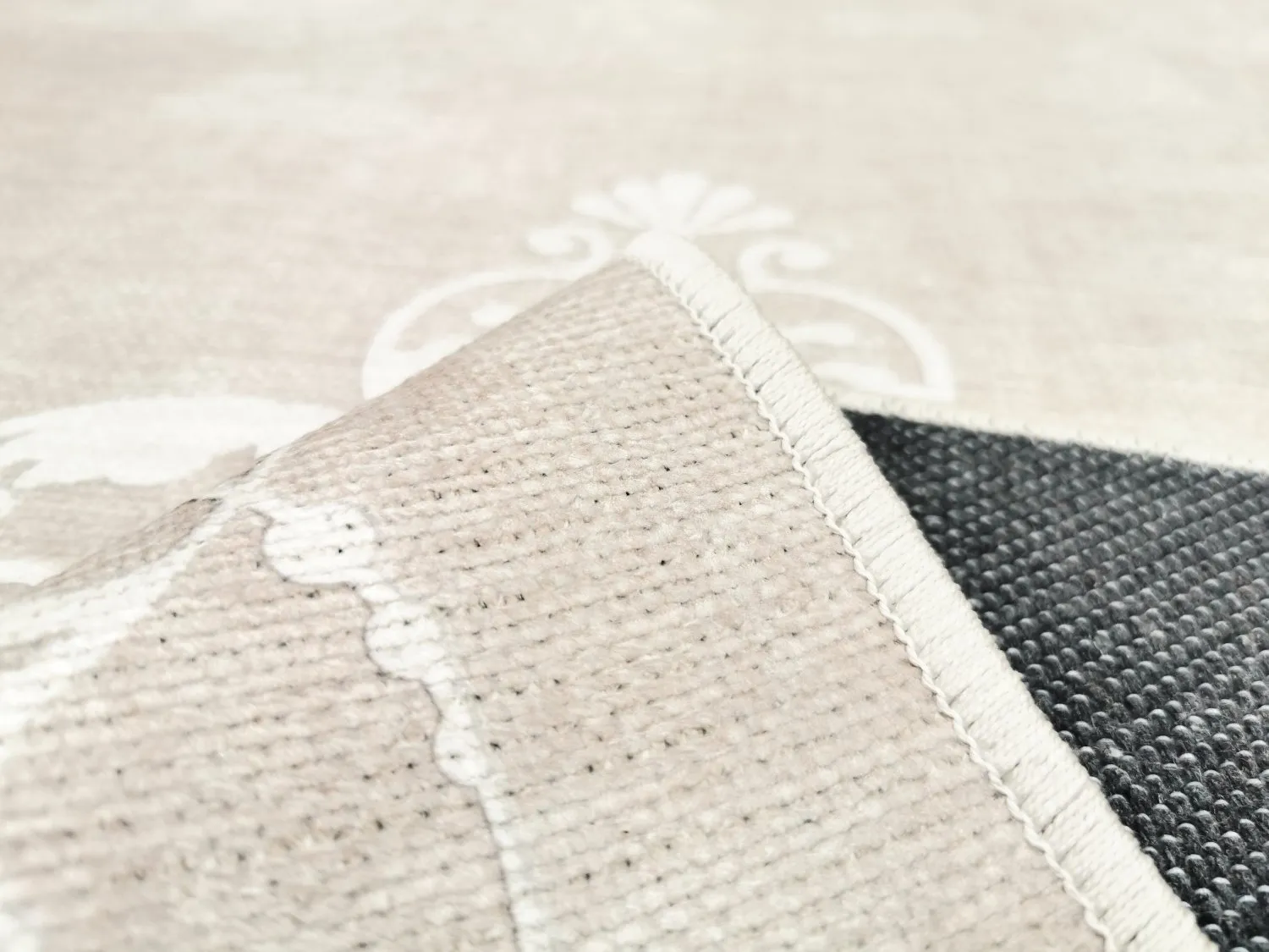 Wilton-tæppe - Santi (beige/hvid)