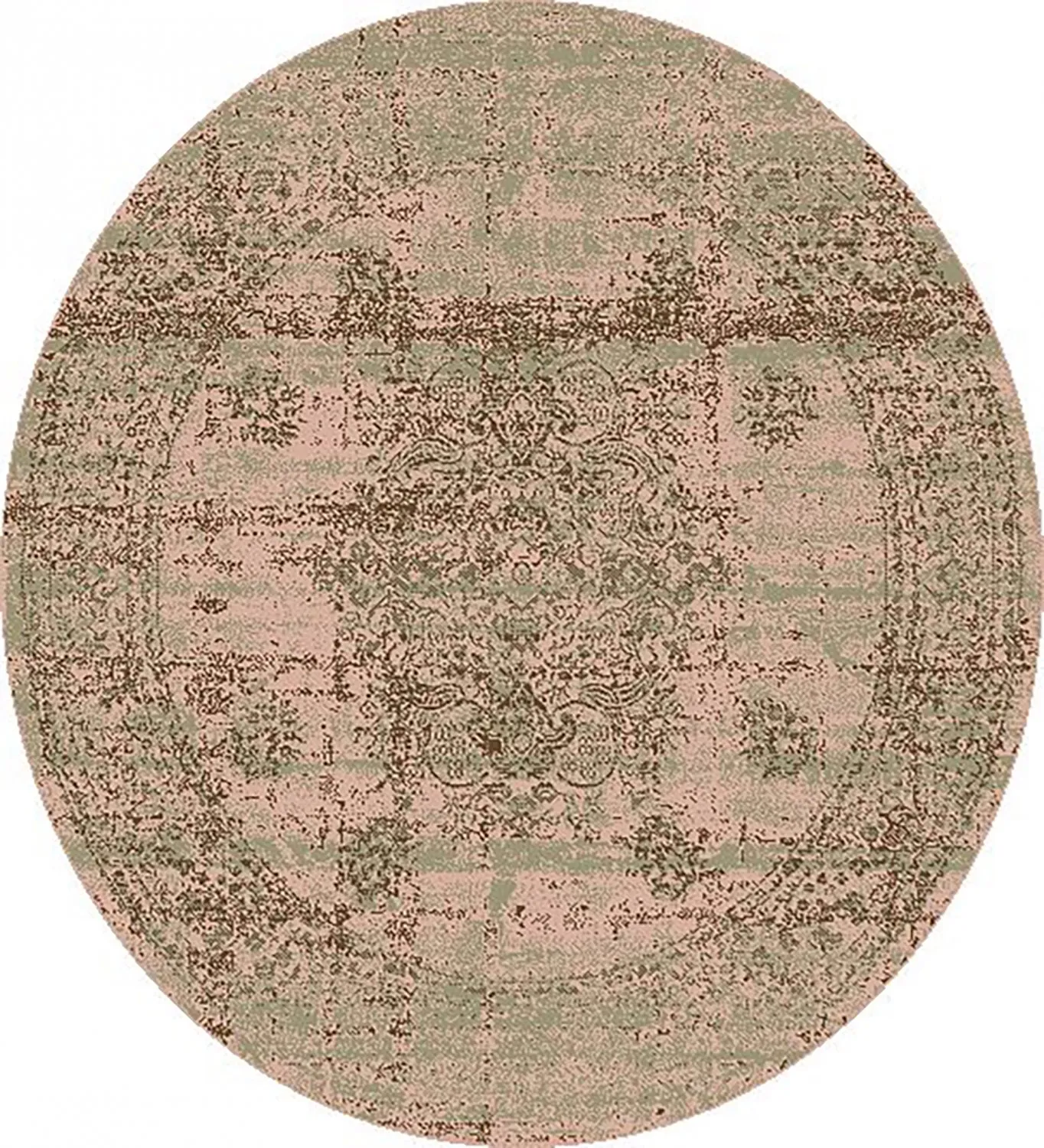 Rundt tæppe - Peking Royal (lyserød)