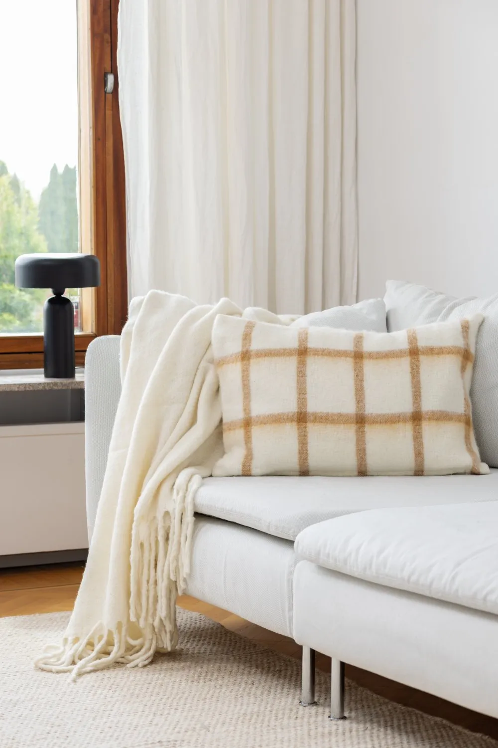 Pudebetræk i uldblanding - Rachel (gul)