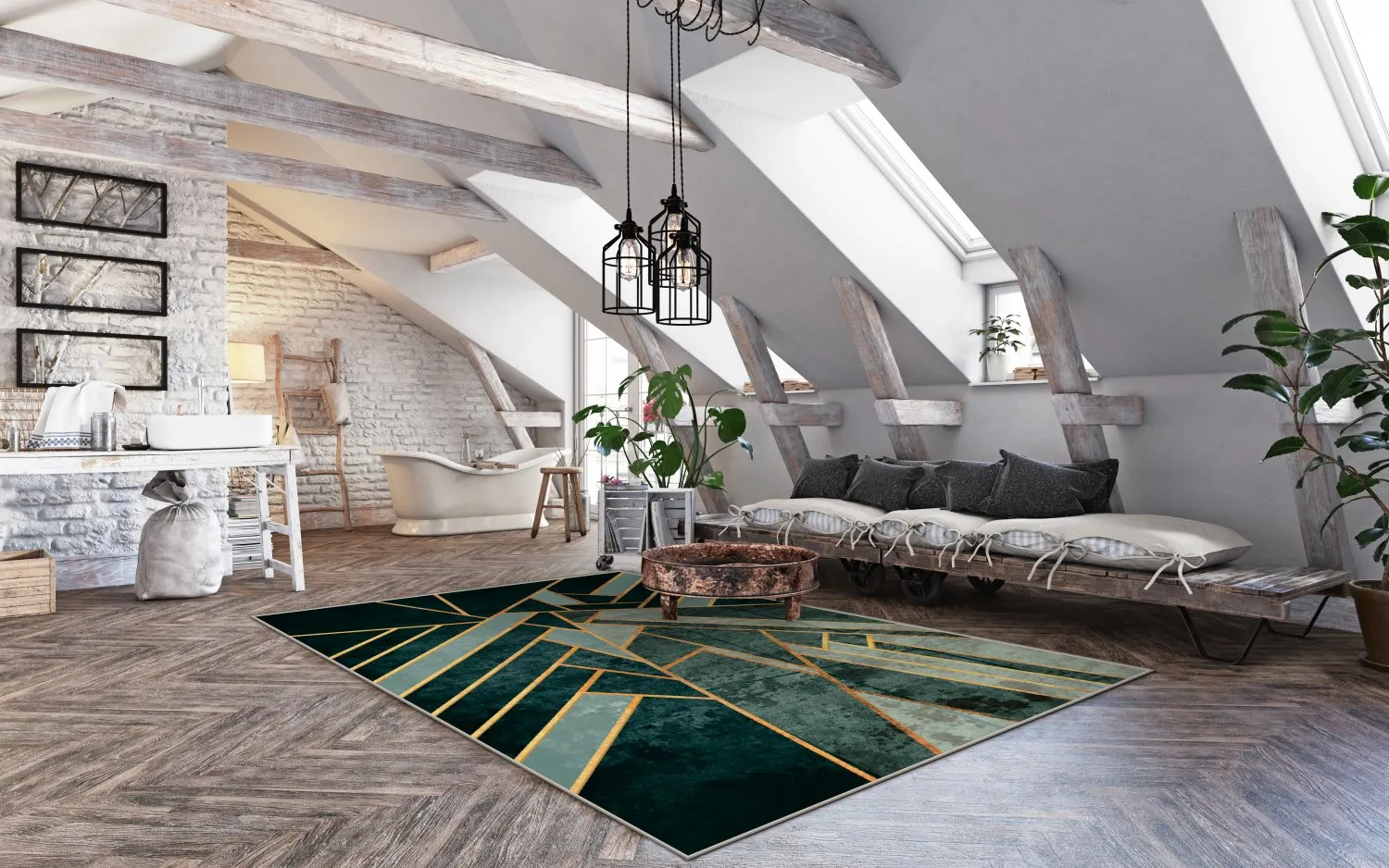 Wilton-tæppe - Amasra (grøn)