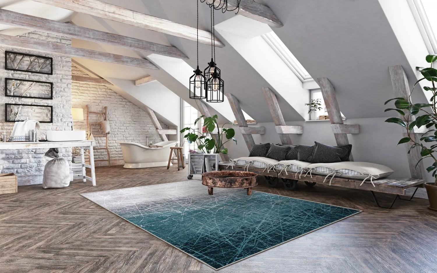 Wilton-tæppe - Jervis (turkis)