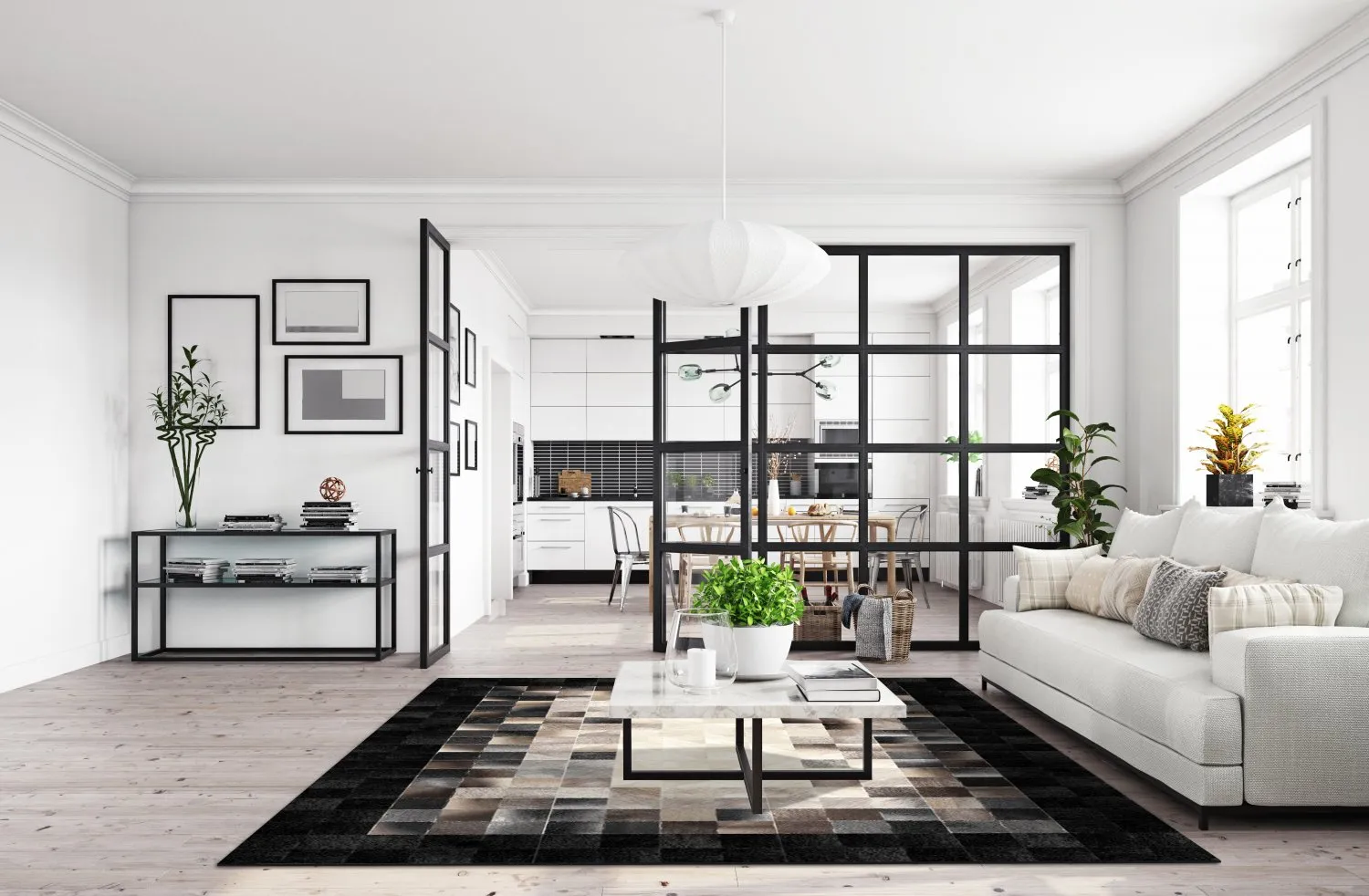 Wilton-tæppe - Livada (sort/multi)