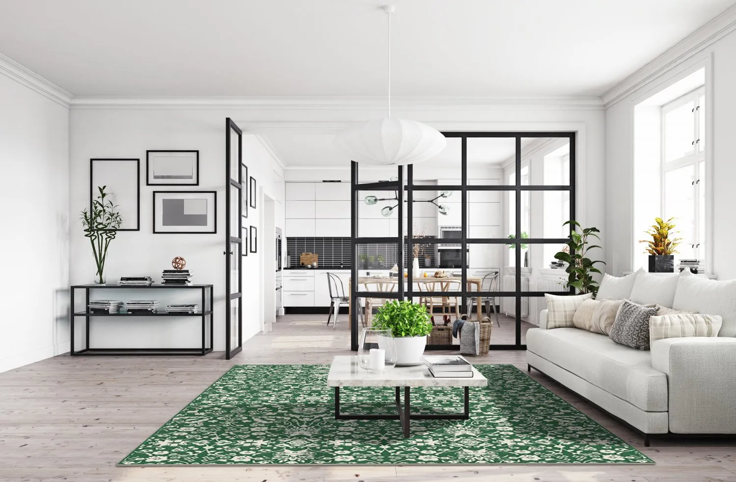 Tæpper til indendørs/udendørs brug - Brussels Ocean (grøn)