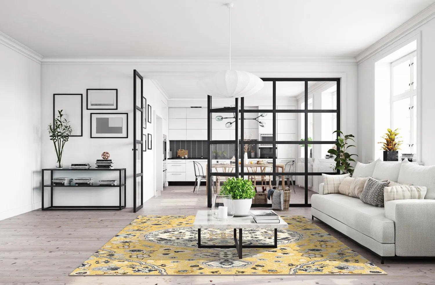 Wilton-tæppe - Mojácar (gul)