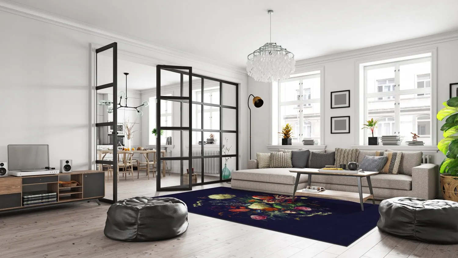 Wilton-tæppe - Rich Flowers (multi)