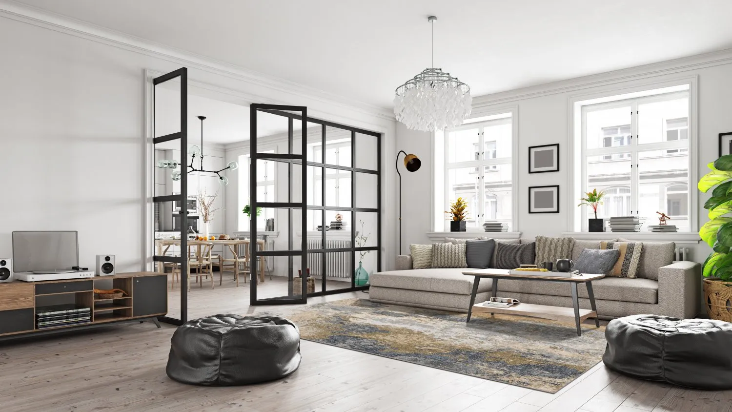 Wilton-tæppe - Travale (grå/multi)