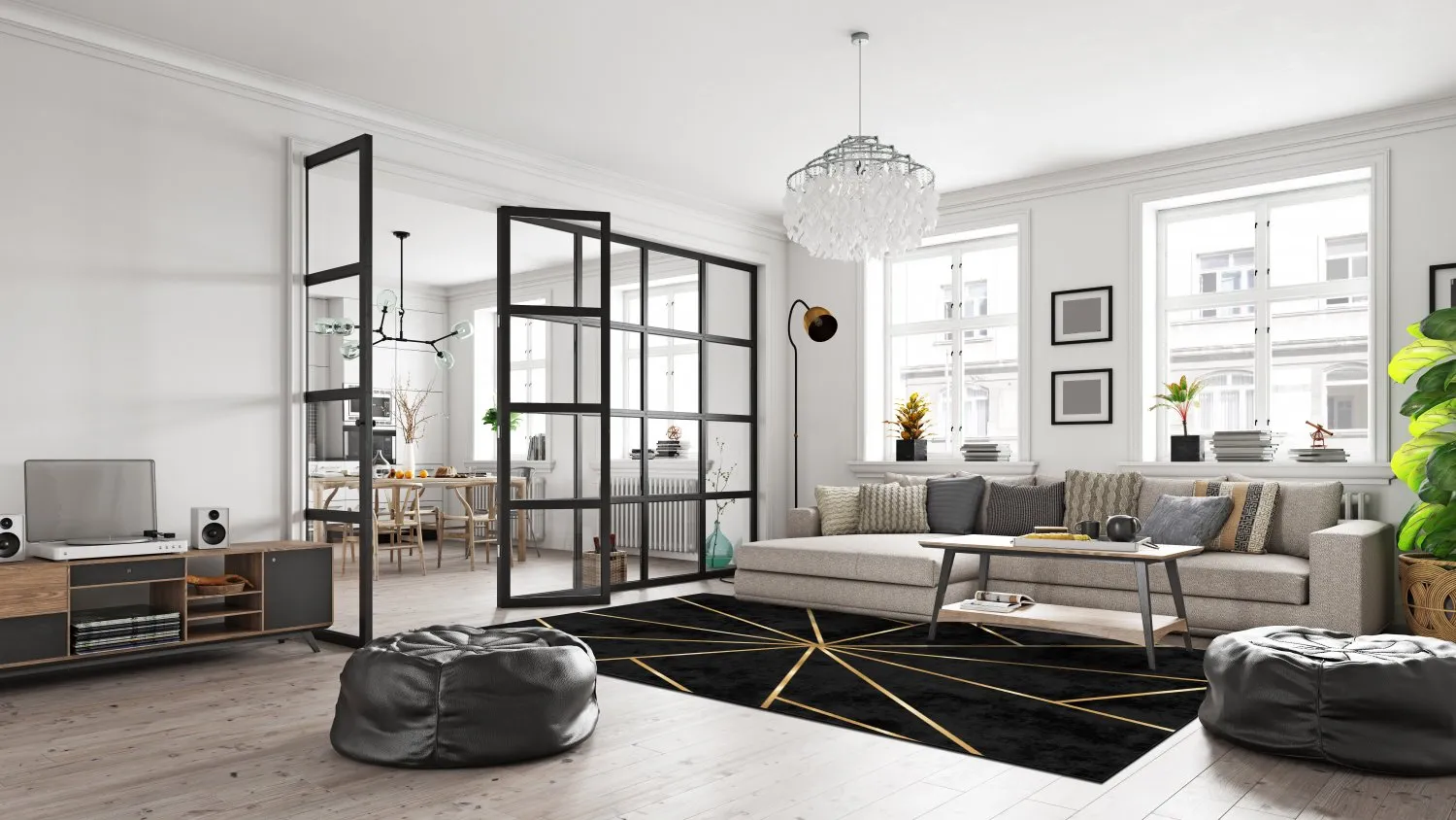 Wilton-tæppe - Bellizzi (sort)