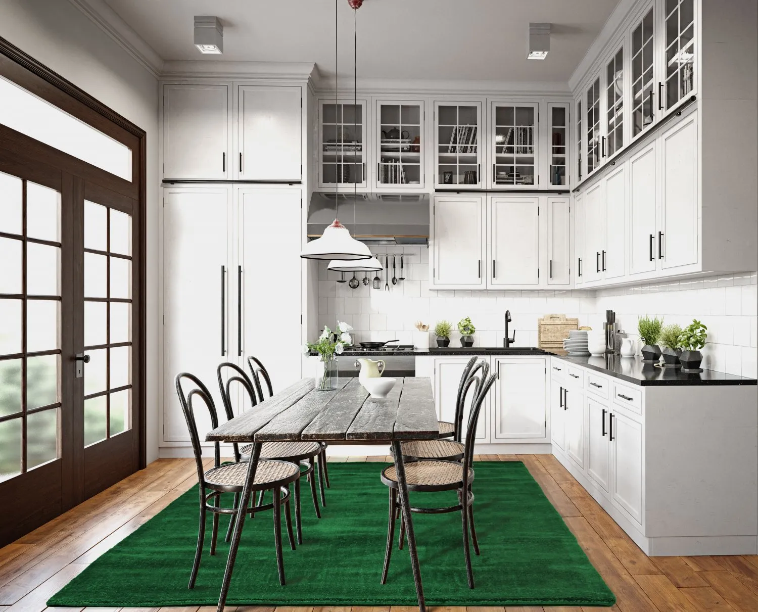 Recycled PET with viscose look (grøn)