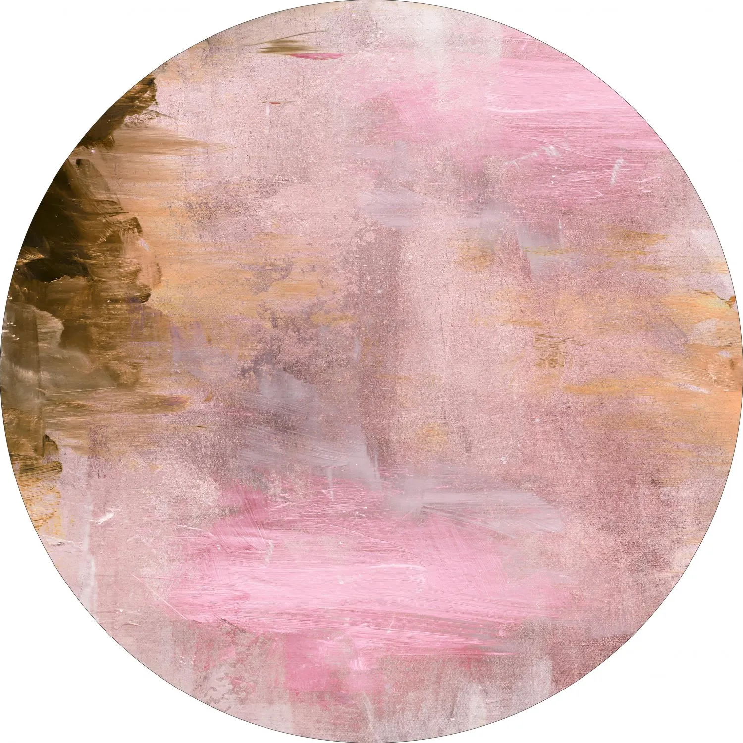 Rundt tæppe - Bonn (lyserød)