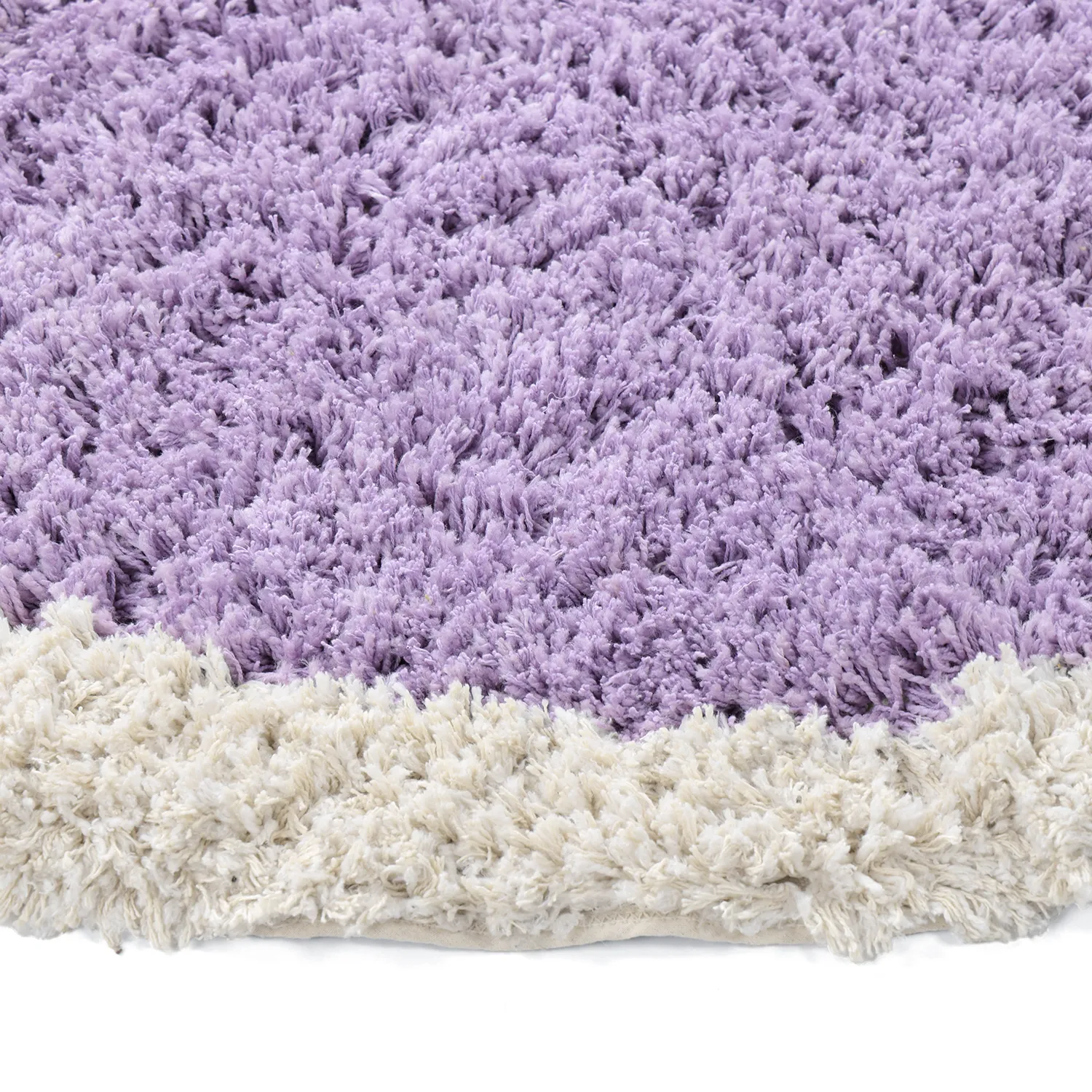 Rundt tæppe - Naousa Natural Cotton Shaggy (multi)