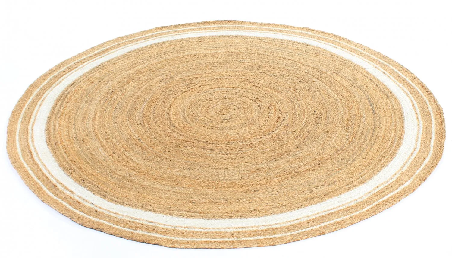 Runde tæpper - Bundi (jute/hvid)