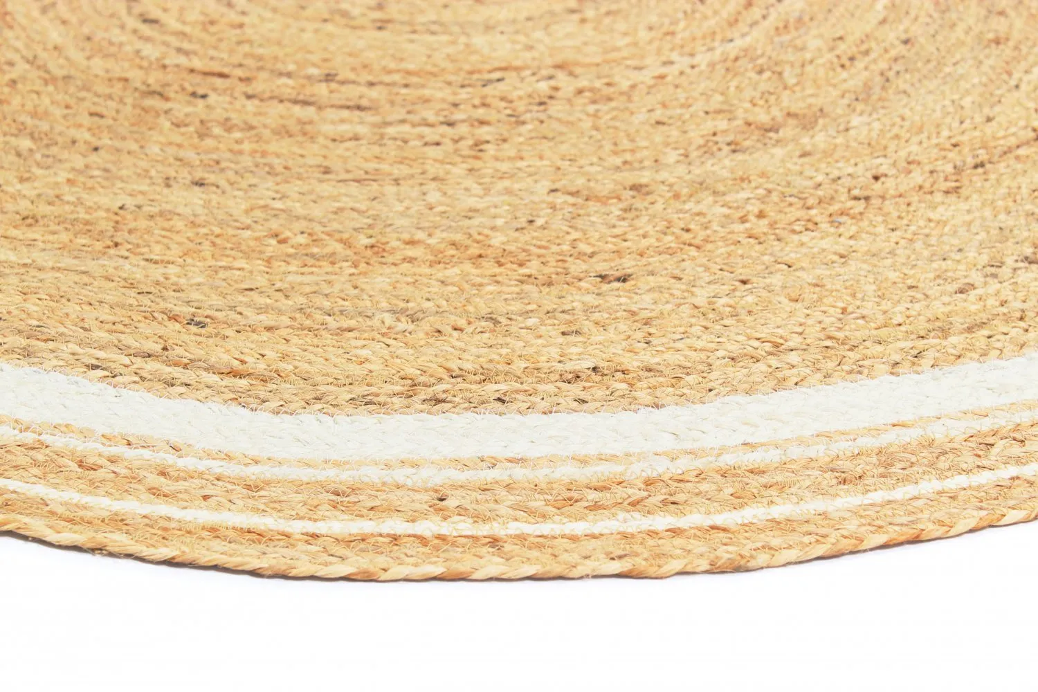 Runde tæpper - Bundi (jute/hvid)