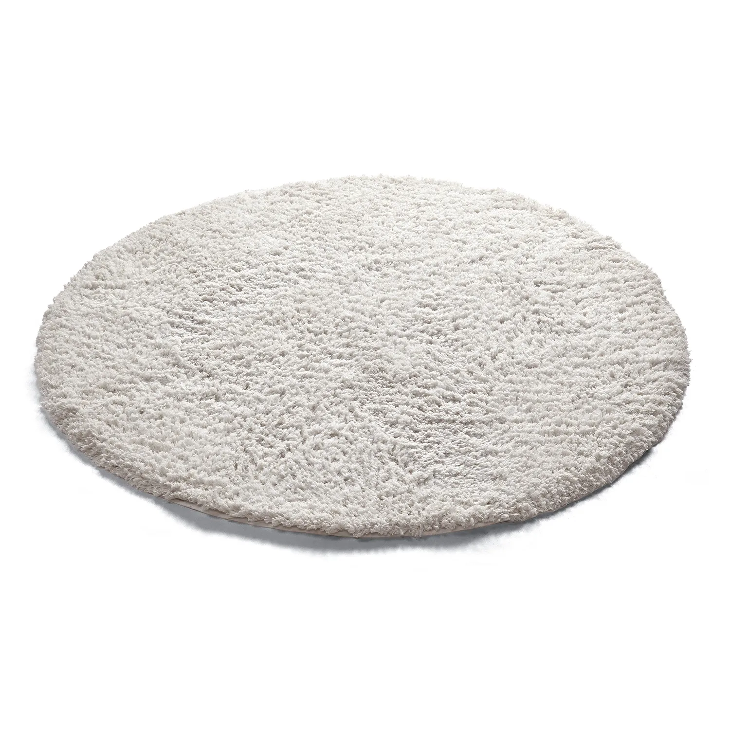 Rundt tæppe - Combarro Solid Cotton Shaggy (fløde)