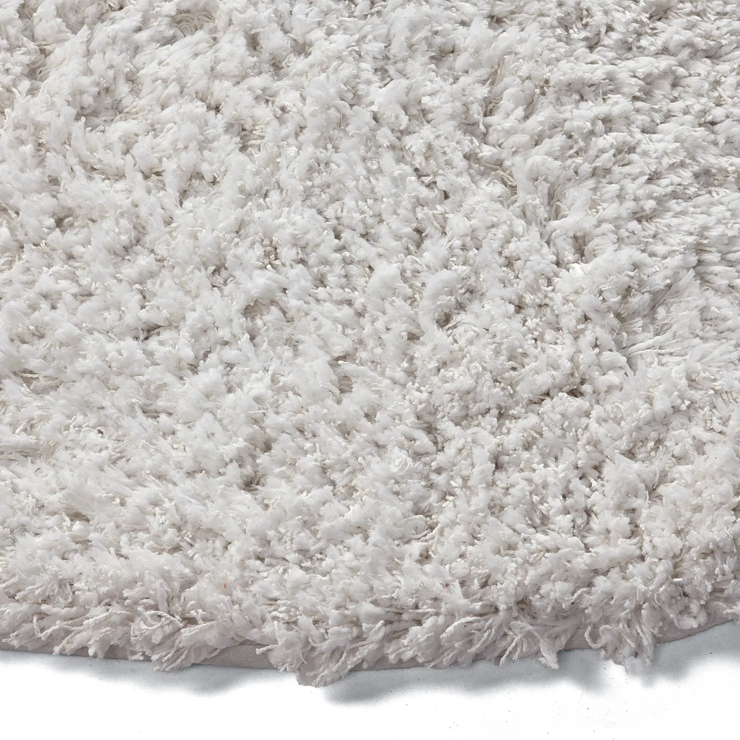 Rundt tæppe - Combarro Solid Cotton Shaggy (fløde)