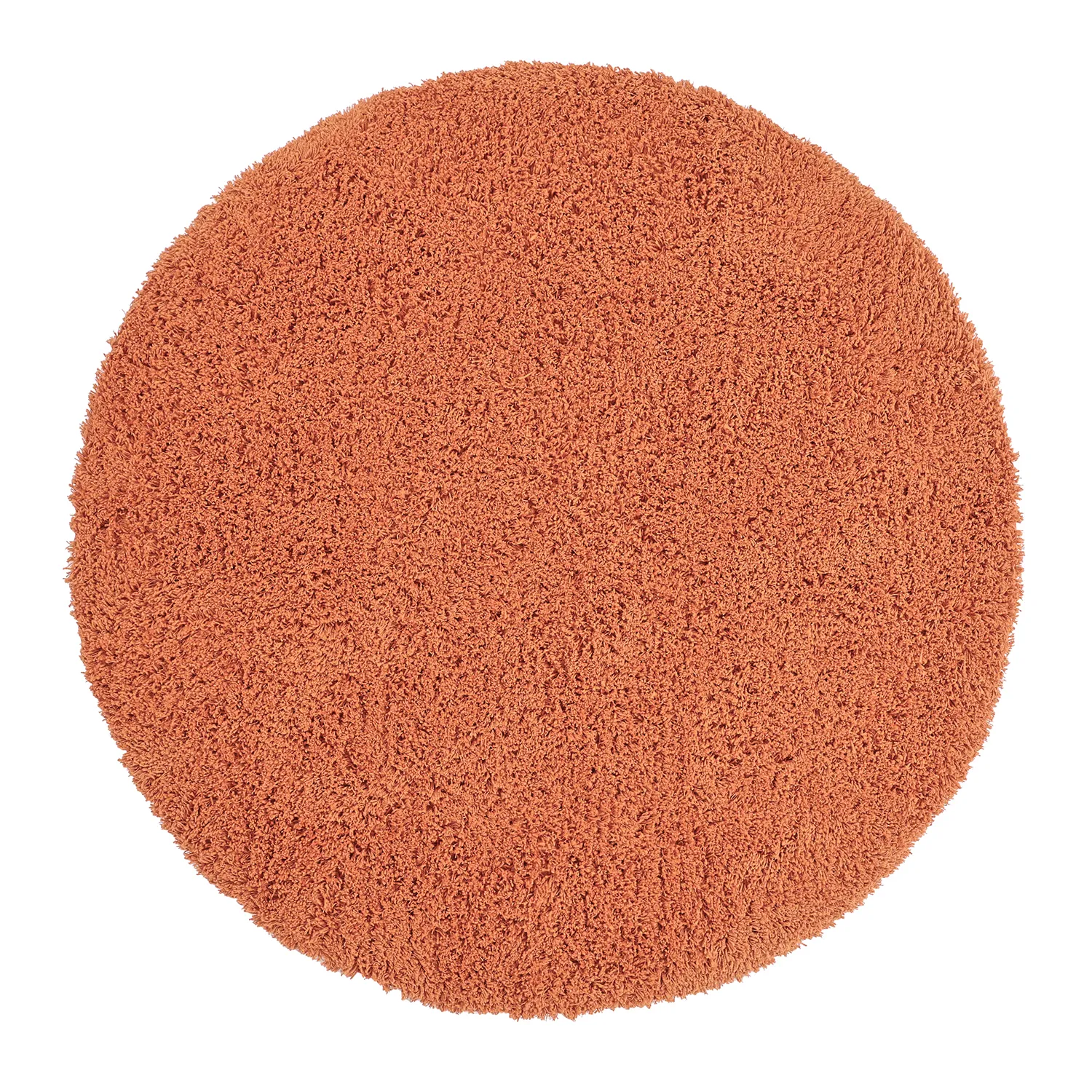 Rundt tæppe - Combarro Solid Cotton Shaggy (lys orange)